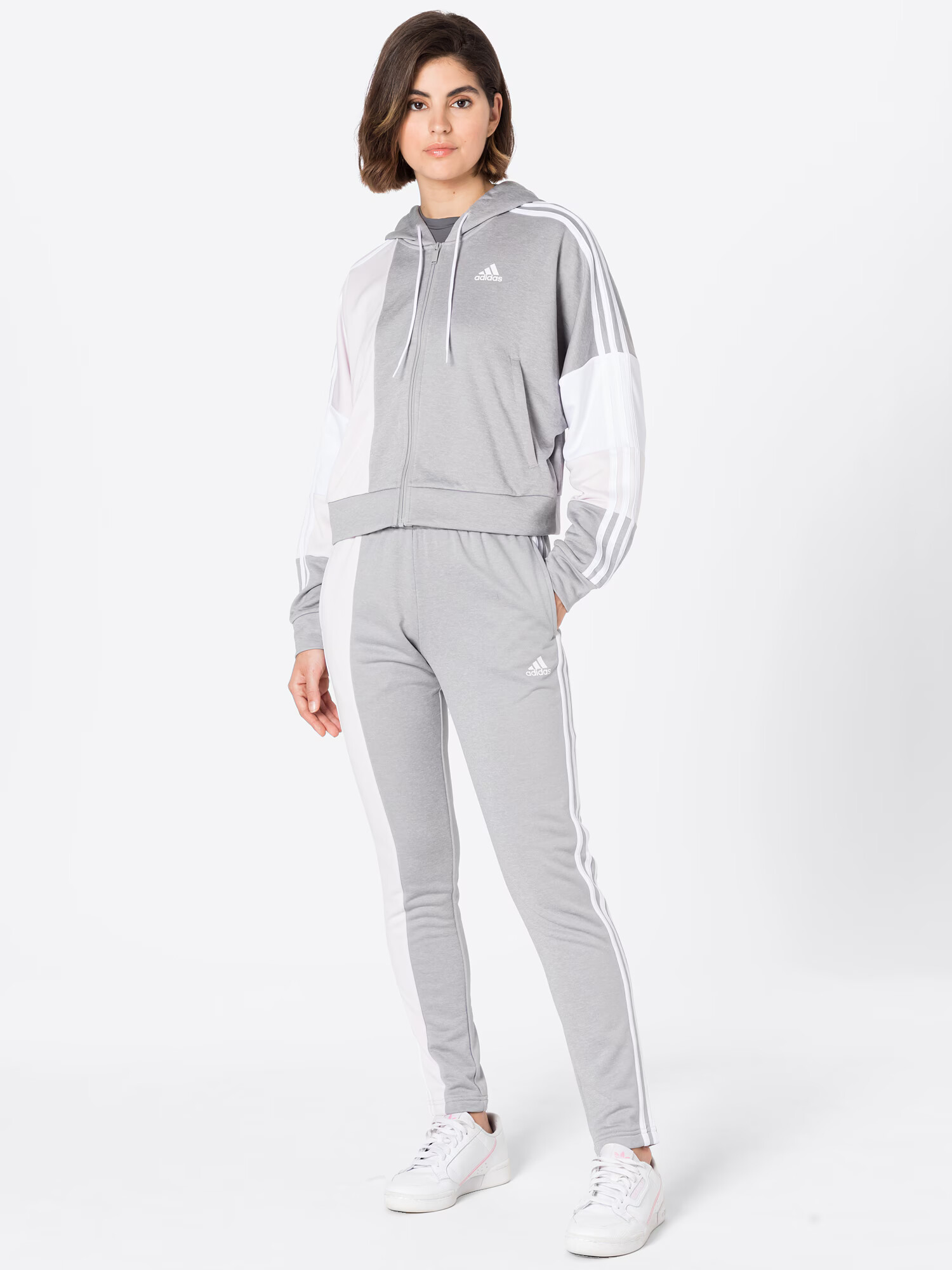 ADIDAS SPORTSWEAR Costum de trening gri / roz deschis / alb - Pled.ro