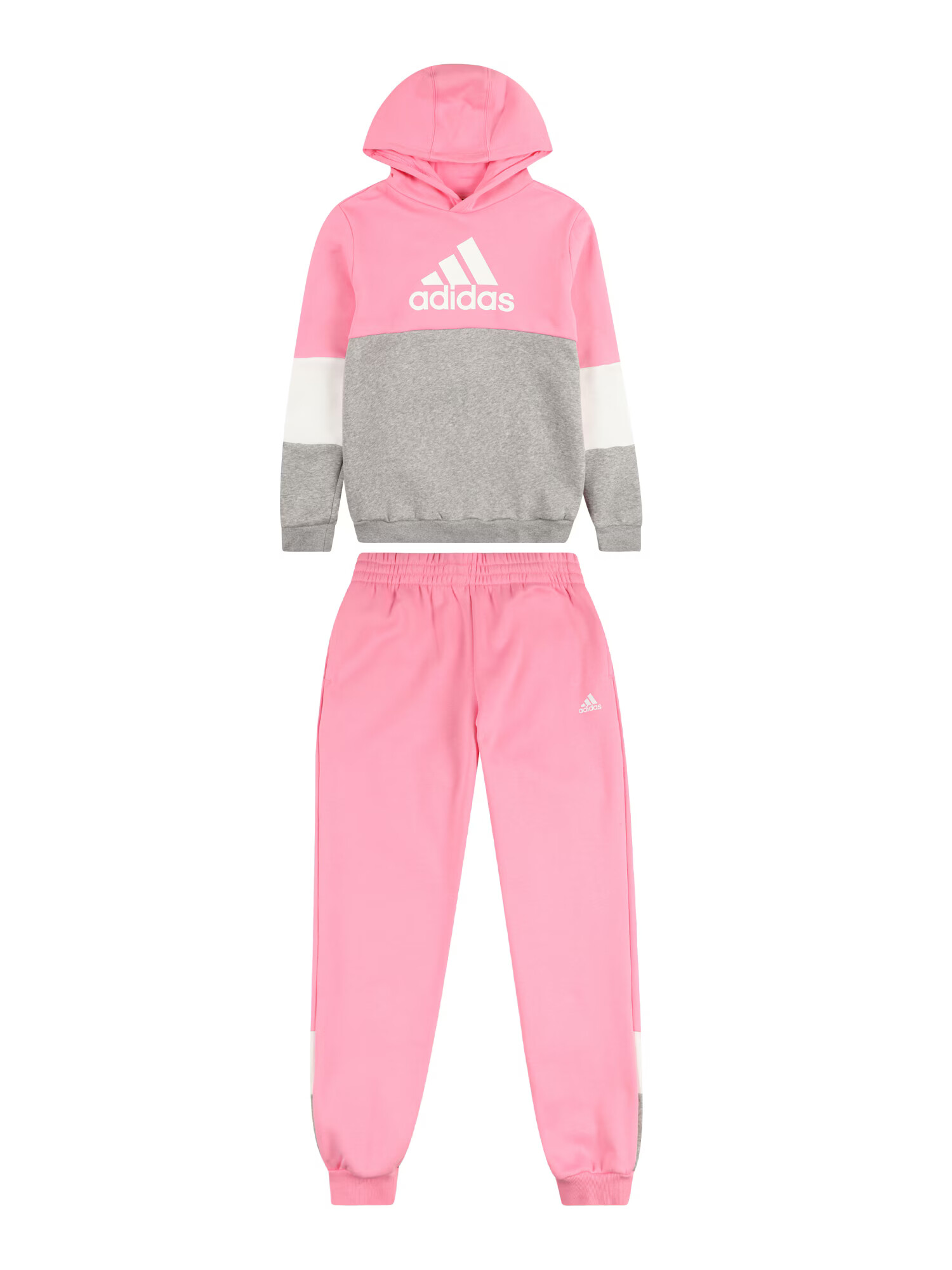 ADIDAS SPORTSWEAR Costum de trening gri / roz pal / alb - Pled.ro