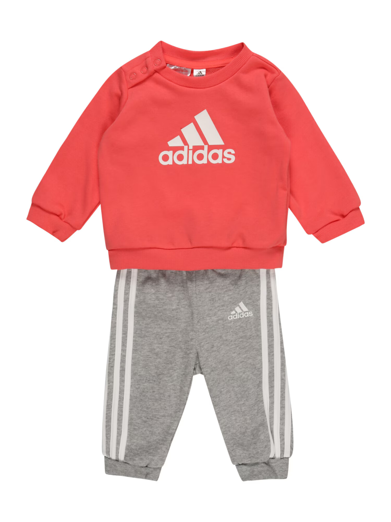 ADIDAS SPORTSWEAR Costum de trening 'I Bos' gri amestecat / roz / roz neon / alb - Pled.ro