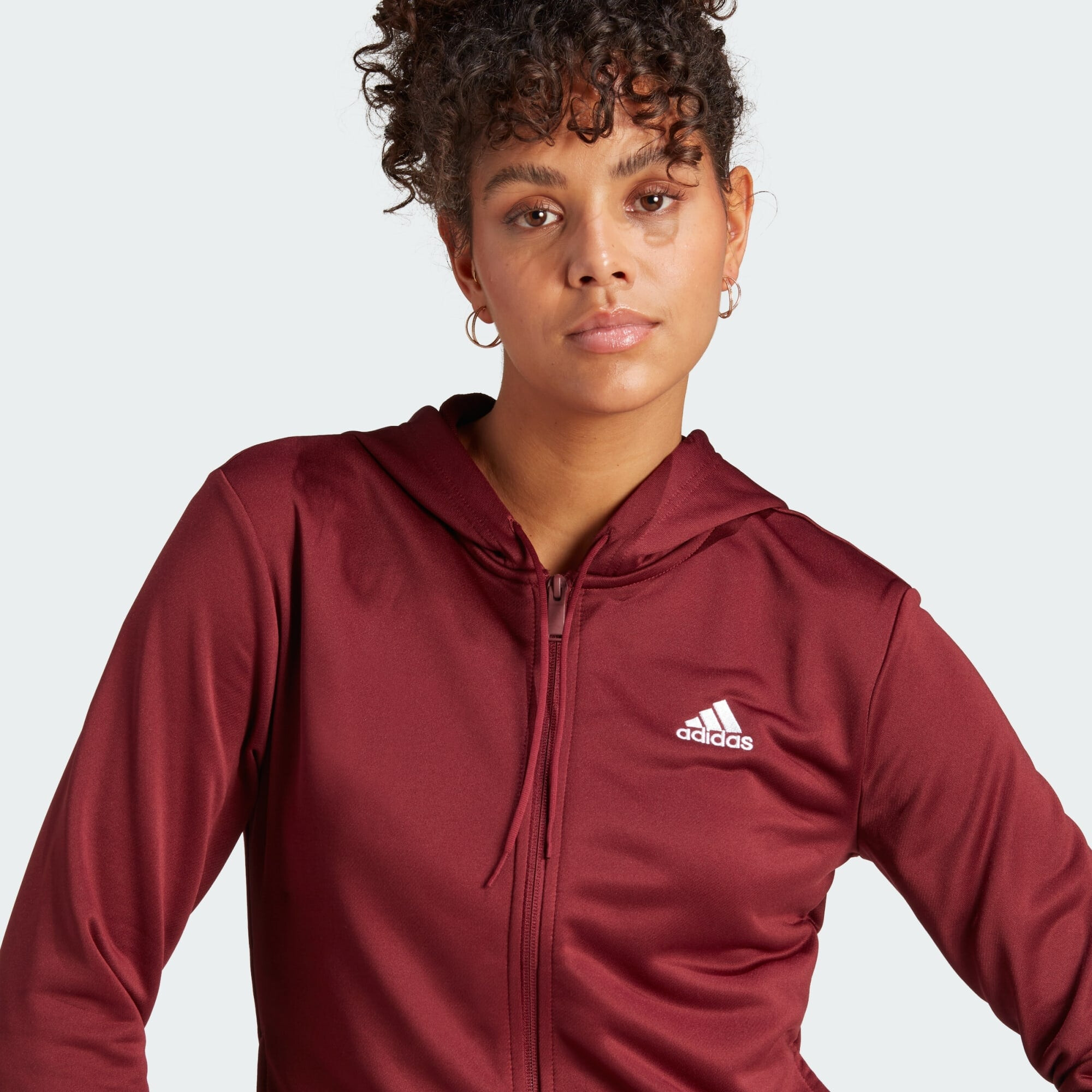 ADIDAS SPORTSWEAR Costum de trening 'Linear' roșu merlot / alb - Pled.ro