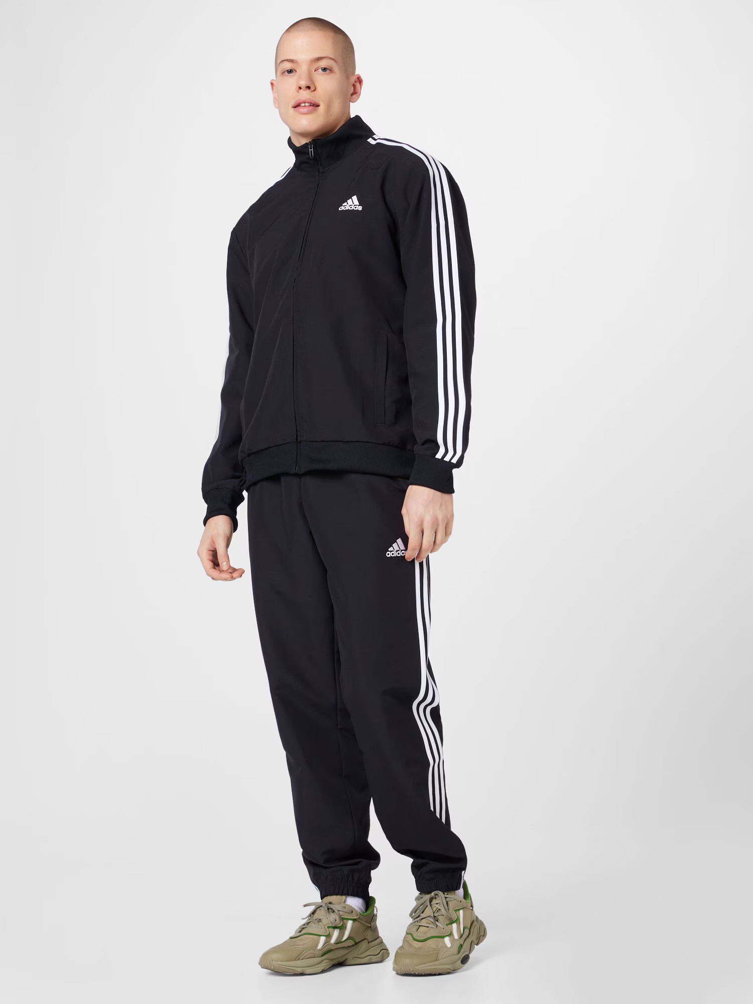 ADIDAS SPORTSWEAR Costum de trening '3-Stripes ' negru / alb - Pled.ro