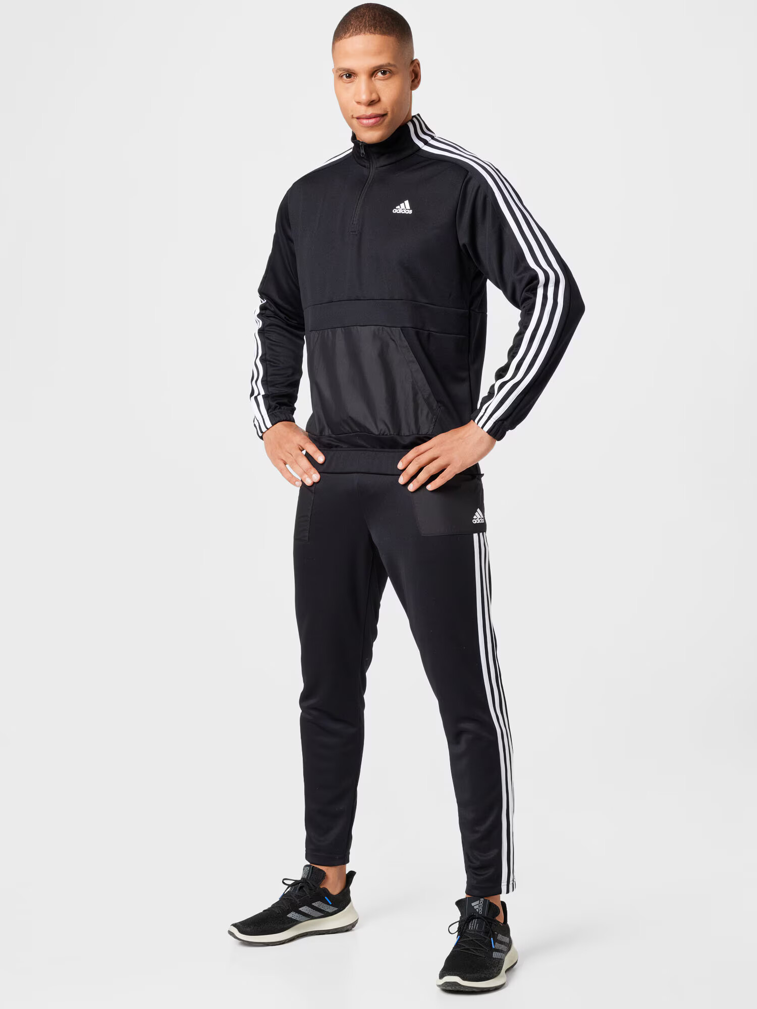 ADIDAS SPORTSWEAR Costum de trening negru / alb - Pled.ro