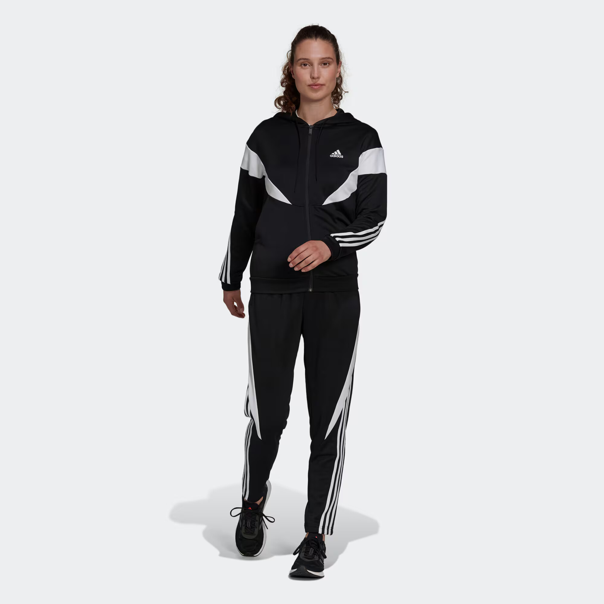 ADIDAS SPORTSWEAR Costum de trening negru / alb - Pled.ro