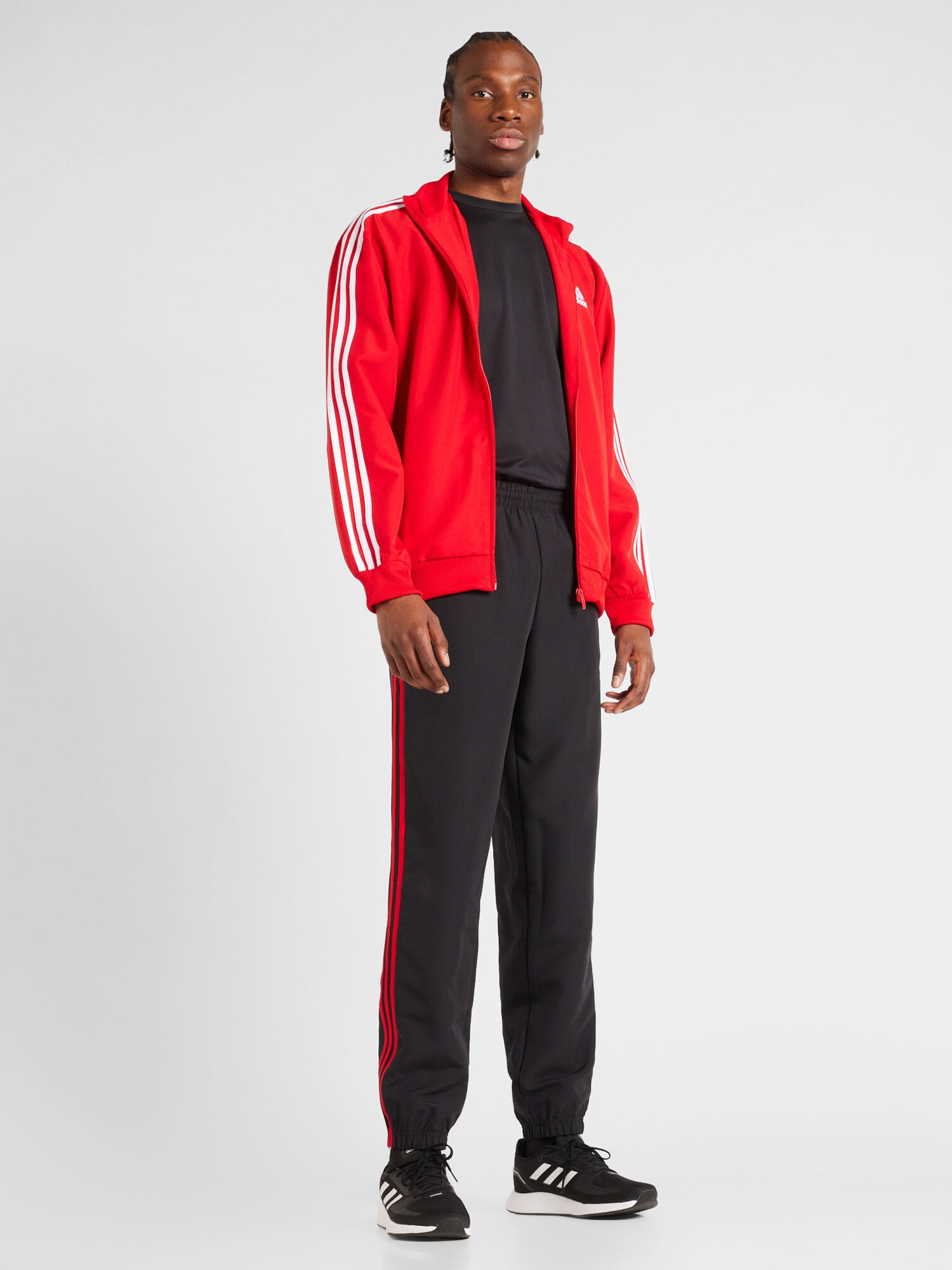 ADIDAS SPORTSWEAR Costum de trening roșu / negru / alb - Pled.ro