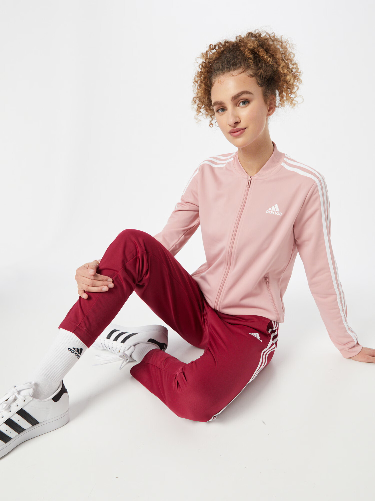 ADIDAS SPORTSWEAR Costum de trening roz zmeură / roz pastel / alb - Pled.ro