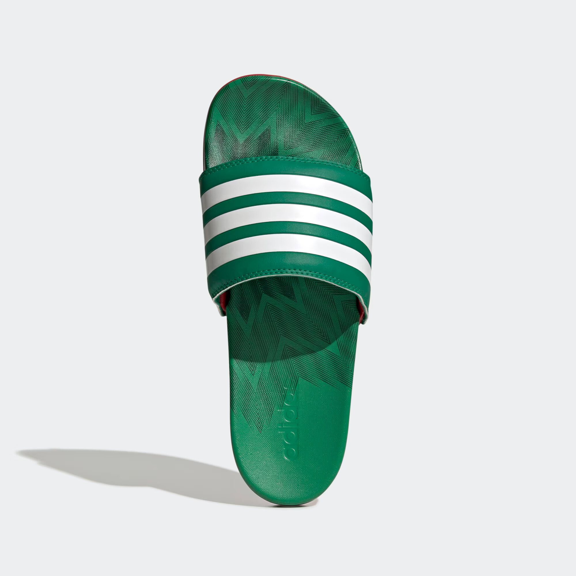 ADIDAS SPORTSWEAR Flip-flops 'Adilette' verde închis / roșu / alb - Pled.ro