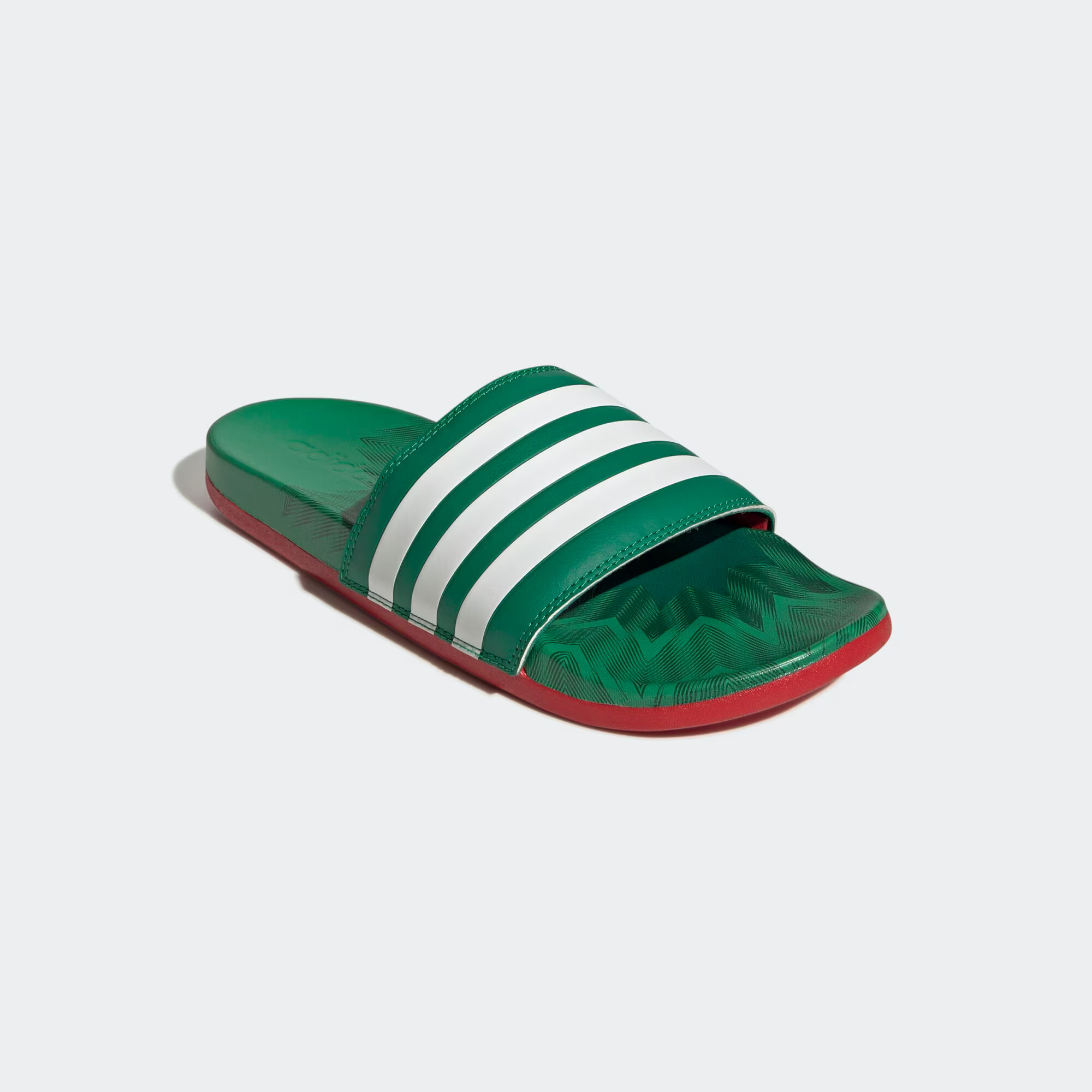 ADIDAS SPORTSWEAR Flip-flops 'Adilette' verde închis / roșu / alb - Pled.ro