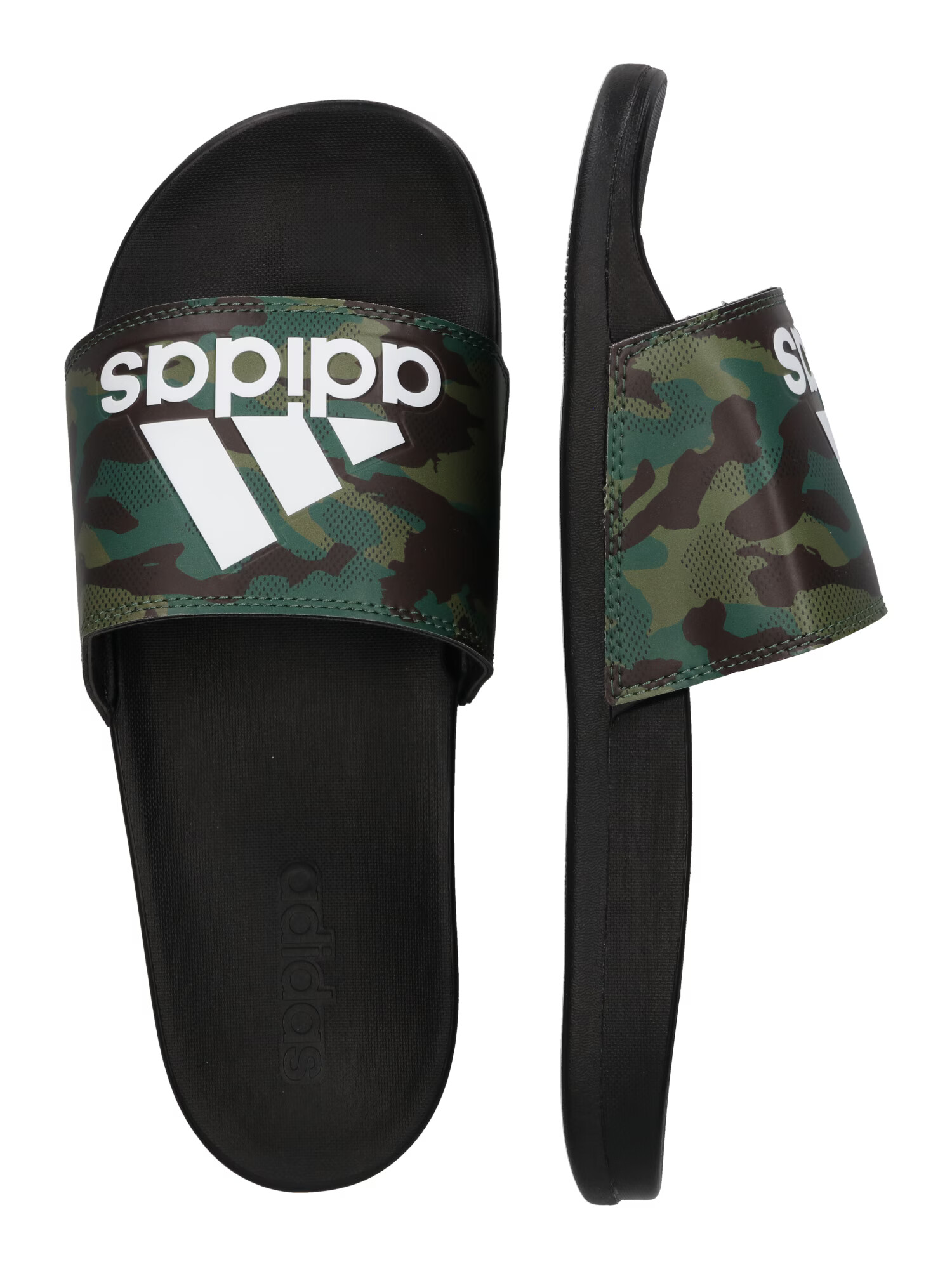 ADIDAS SPORTSWEAR Flip-flops 'Adilette' verde închis / negru / alb - Pled.ro