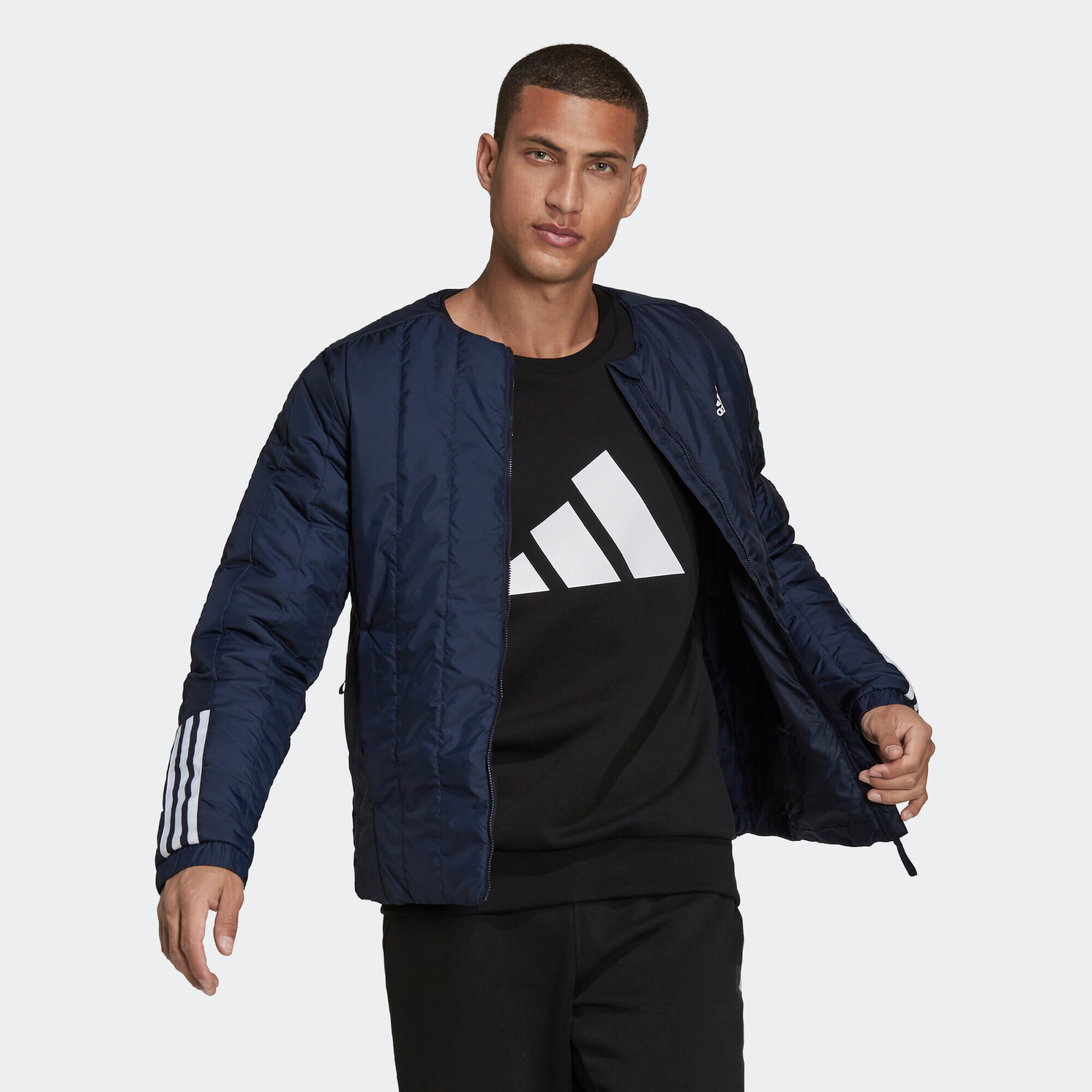 ADIDAS SPORTSWEAR Geacă outdoor bleumarin / alb - Pled.ro