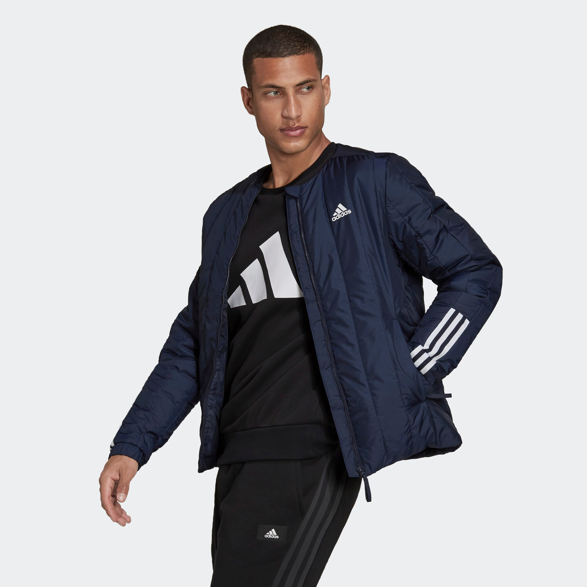 ADIDAS SPORTSWEAR Geacă outdoor bleumarin / alb - Pled.ro