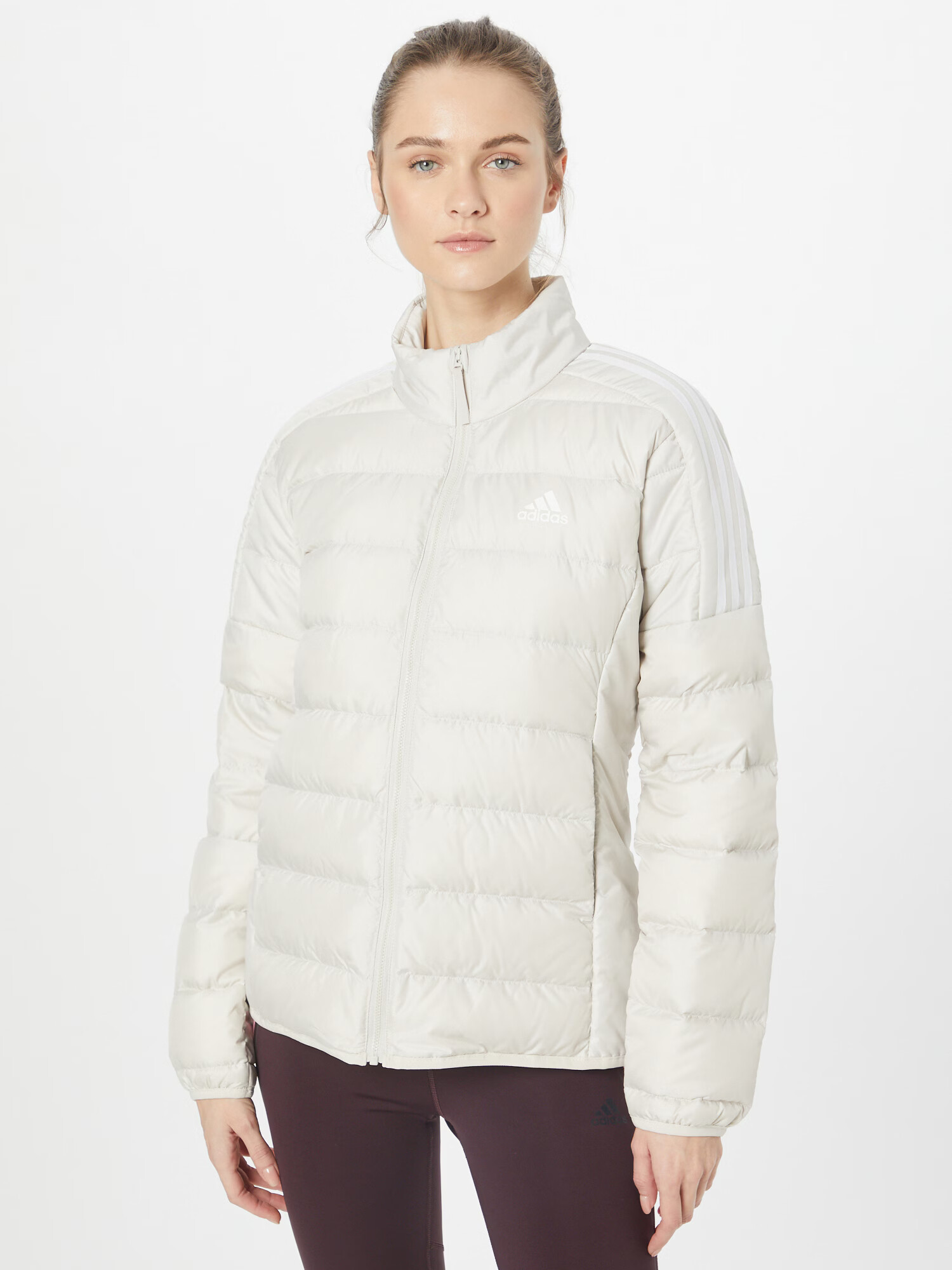 ADIDAS SPORTSWEAR Geacă outdoor 'Essentials Down' bej / alb - Pled.ro