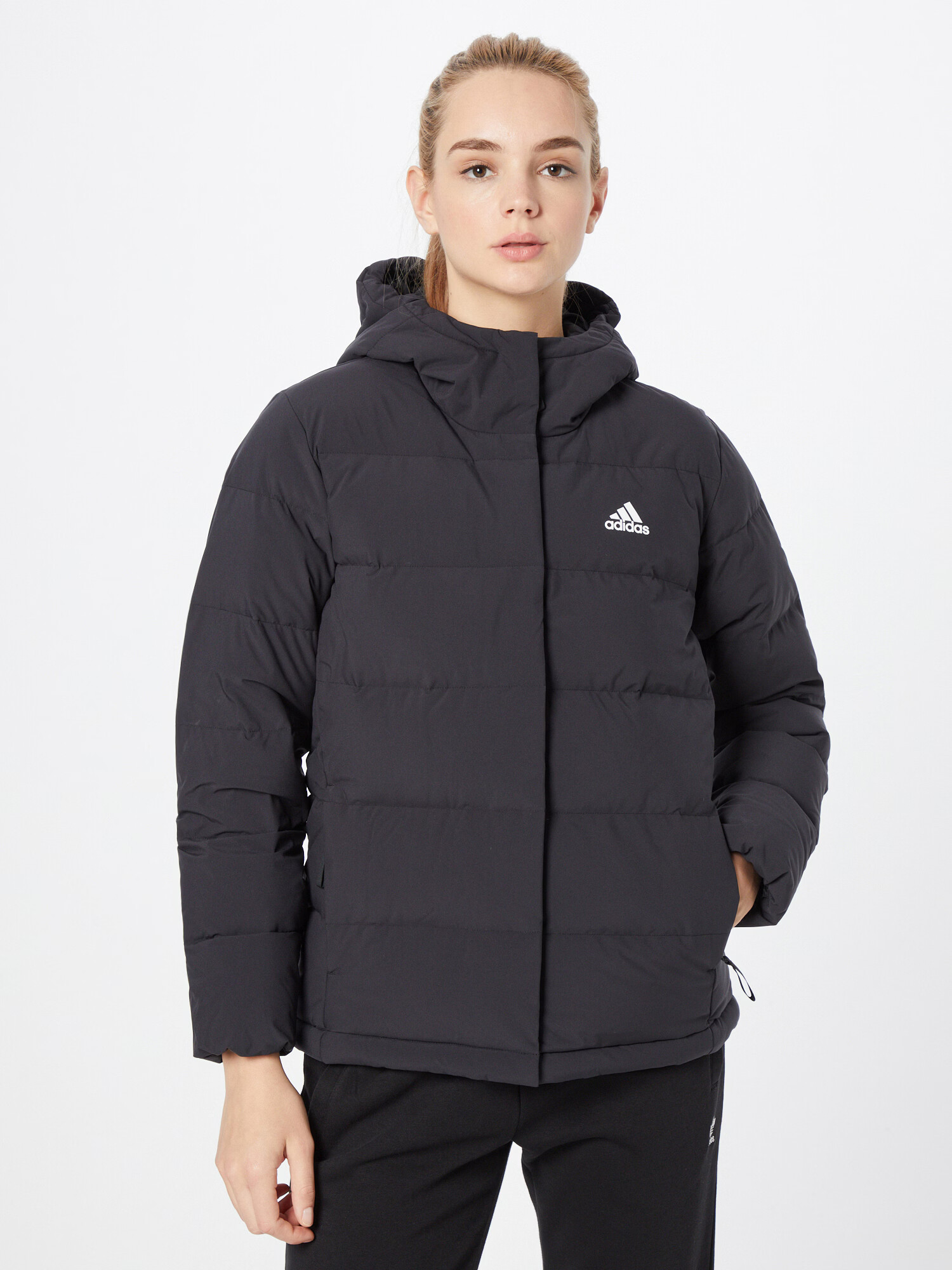 ADIDAS SPORTSWEAR Geacă outdoor 'Helionic Down' negru / alb - Pled.ro