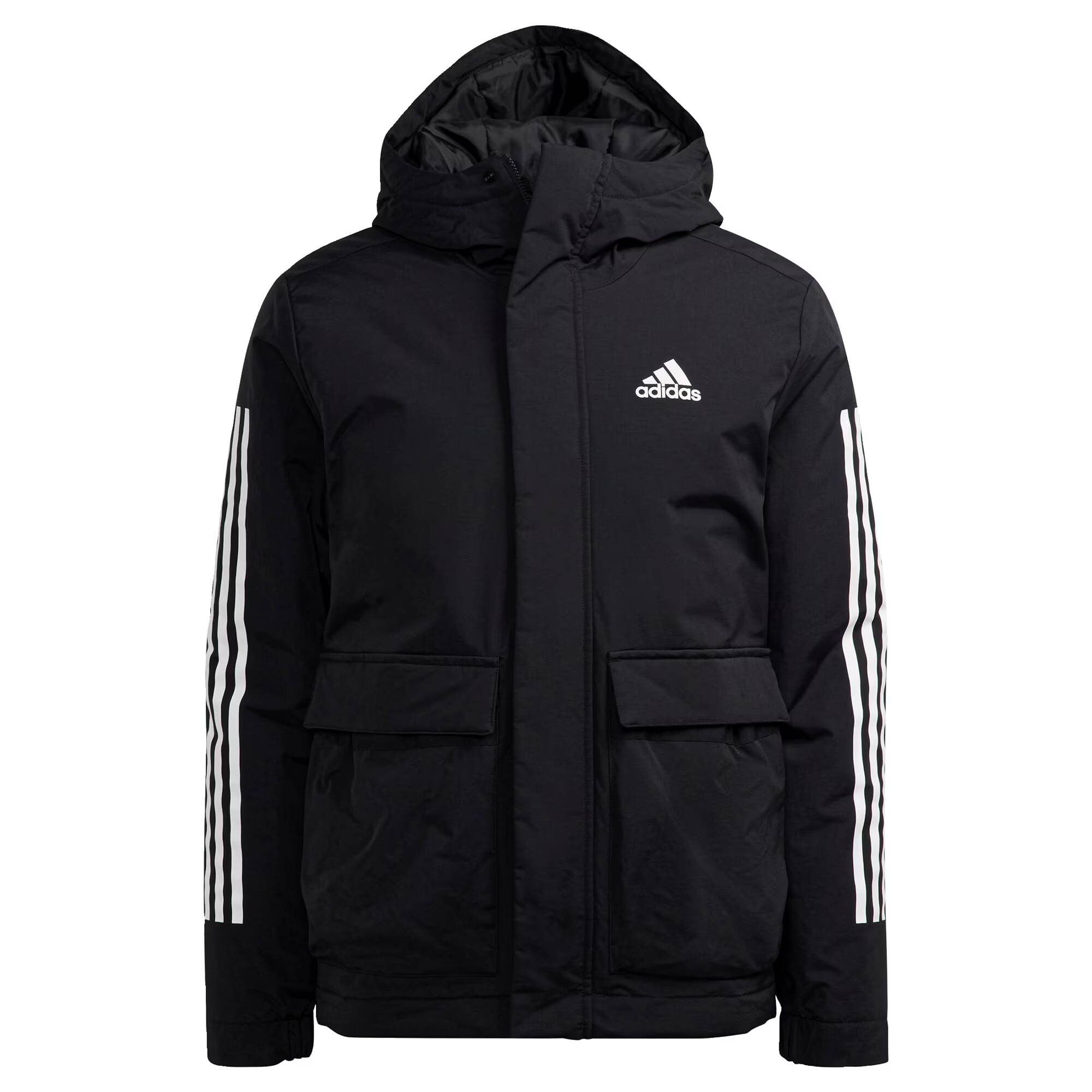 ADIDAS SPORTSWEAR Geacă outdoor 'Utilitas 3-Stripes ' negru / alb - Pled.ro