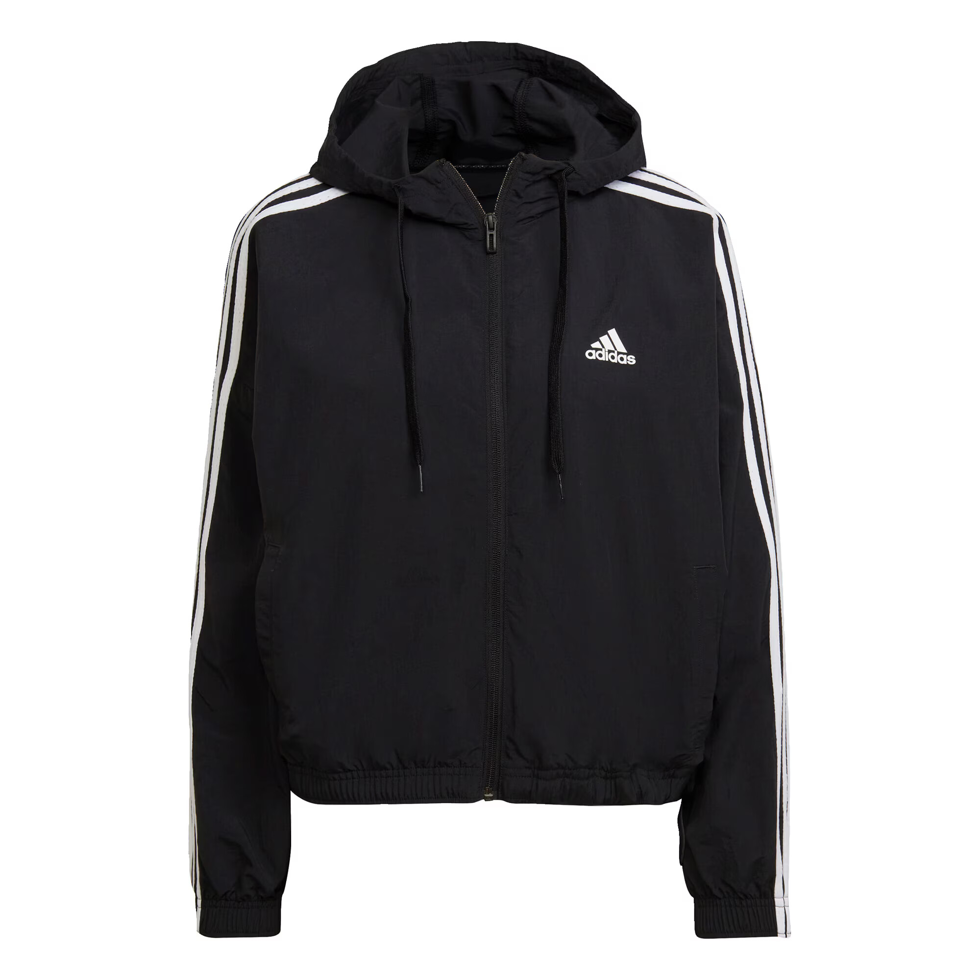 ADIDAS SPORTSWEAR Geacă sport 'Essentials Repeat' negru / alb - Pled.ro