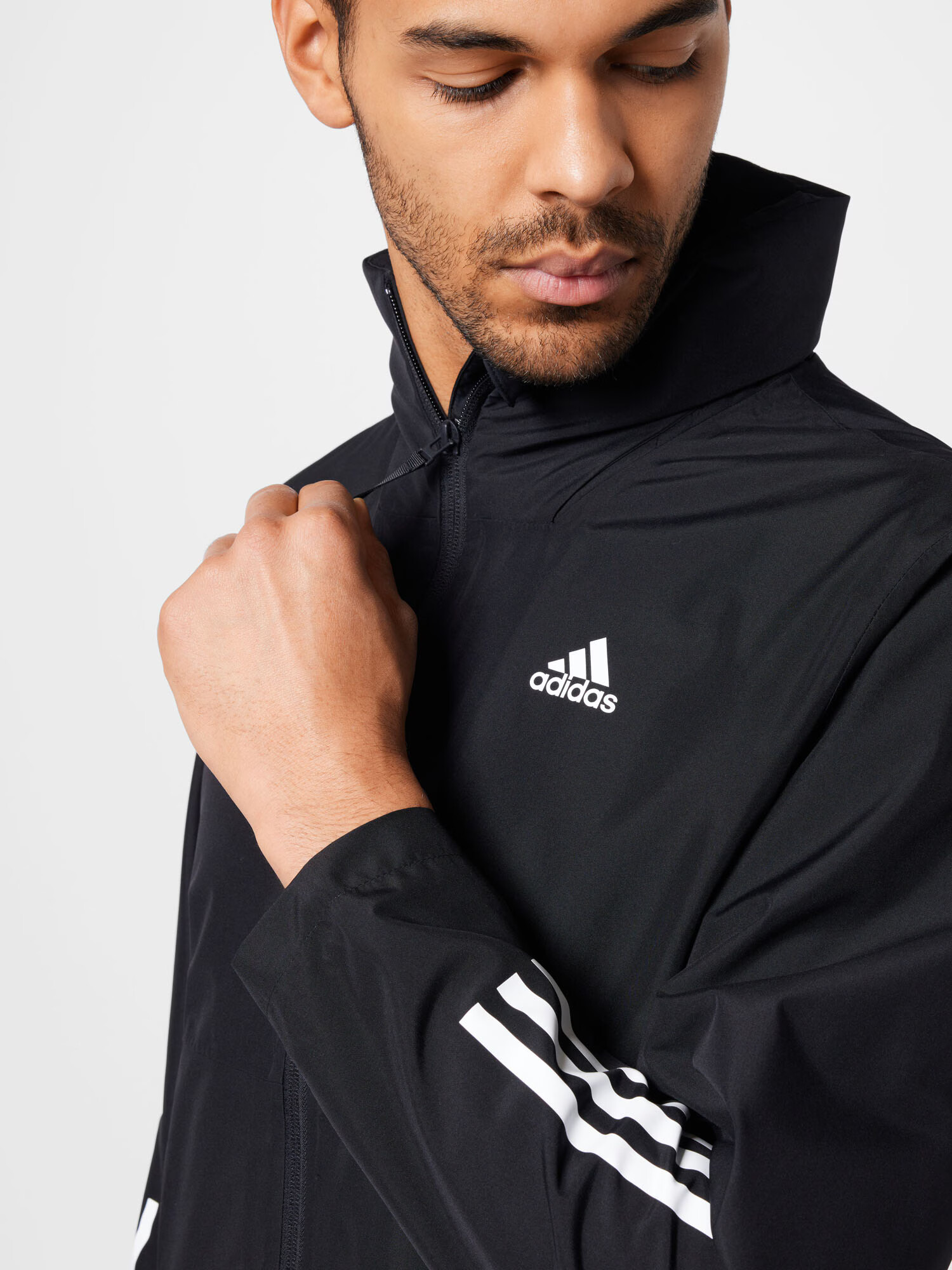 ADIDAS SPORTSWEAR Geacă sport negru / alb - Pled.ro