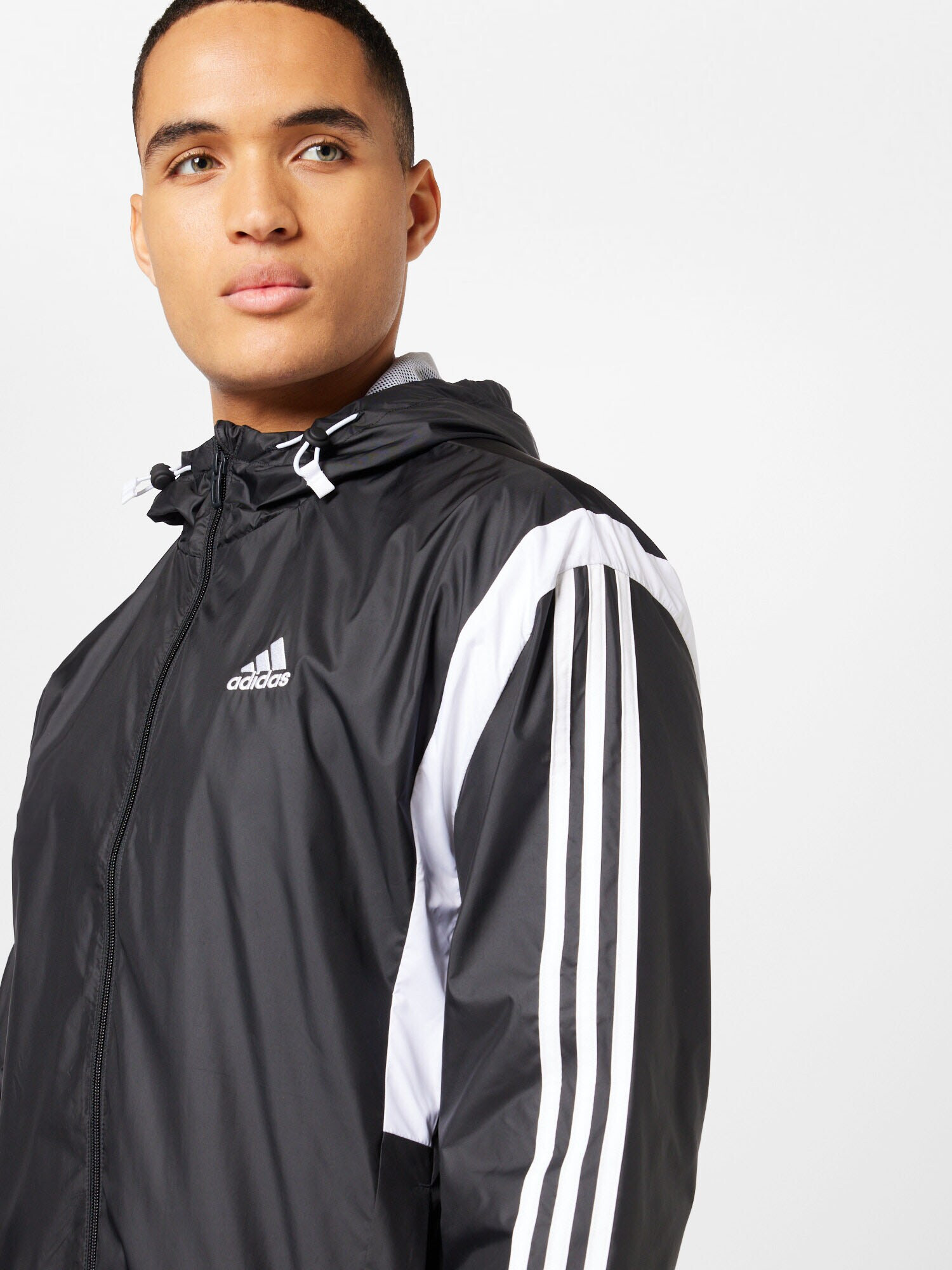 ADIDAS SPORTSWEAR Geacă sport 'Colourblock' negru / alb murdar - Pled.ro