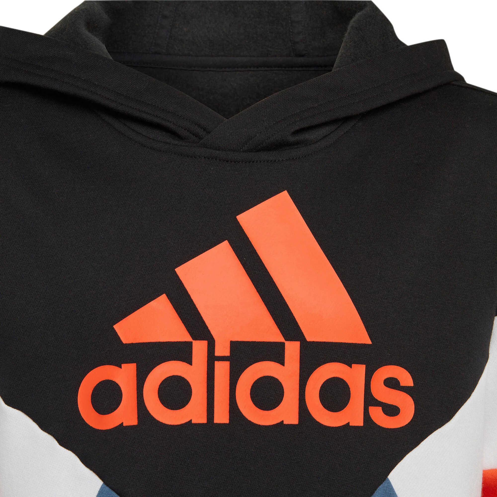 ADIDAS SPORTSWEAR Hanorac sport 'Colorblock Fleece' albastru porumbel / portocaliu / negru / alb - Pled.ro