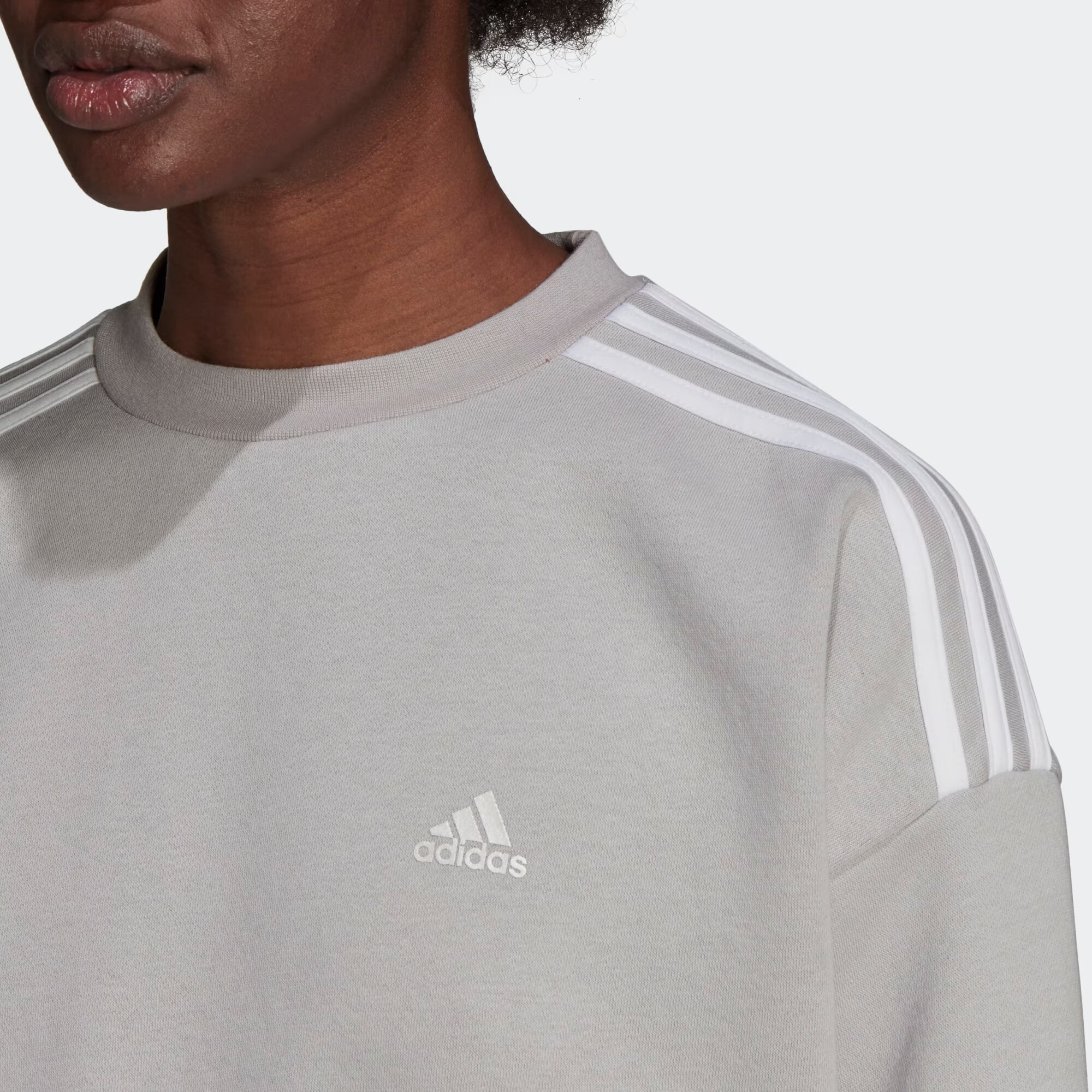 ADIDAS SPORTSWEAR Hanorac sport gri deschis / alb - Pled.ro