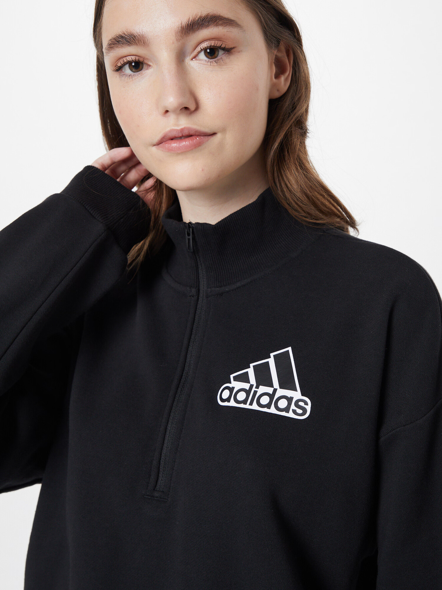 ADIDAS SPORTSWEAR Hanorac sport negru / alb - Pled.ro