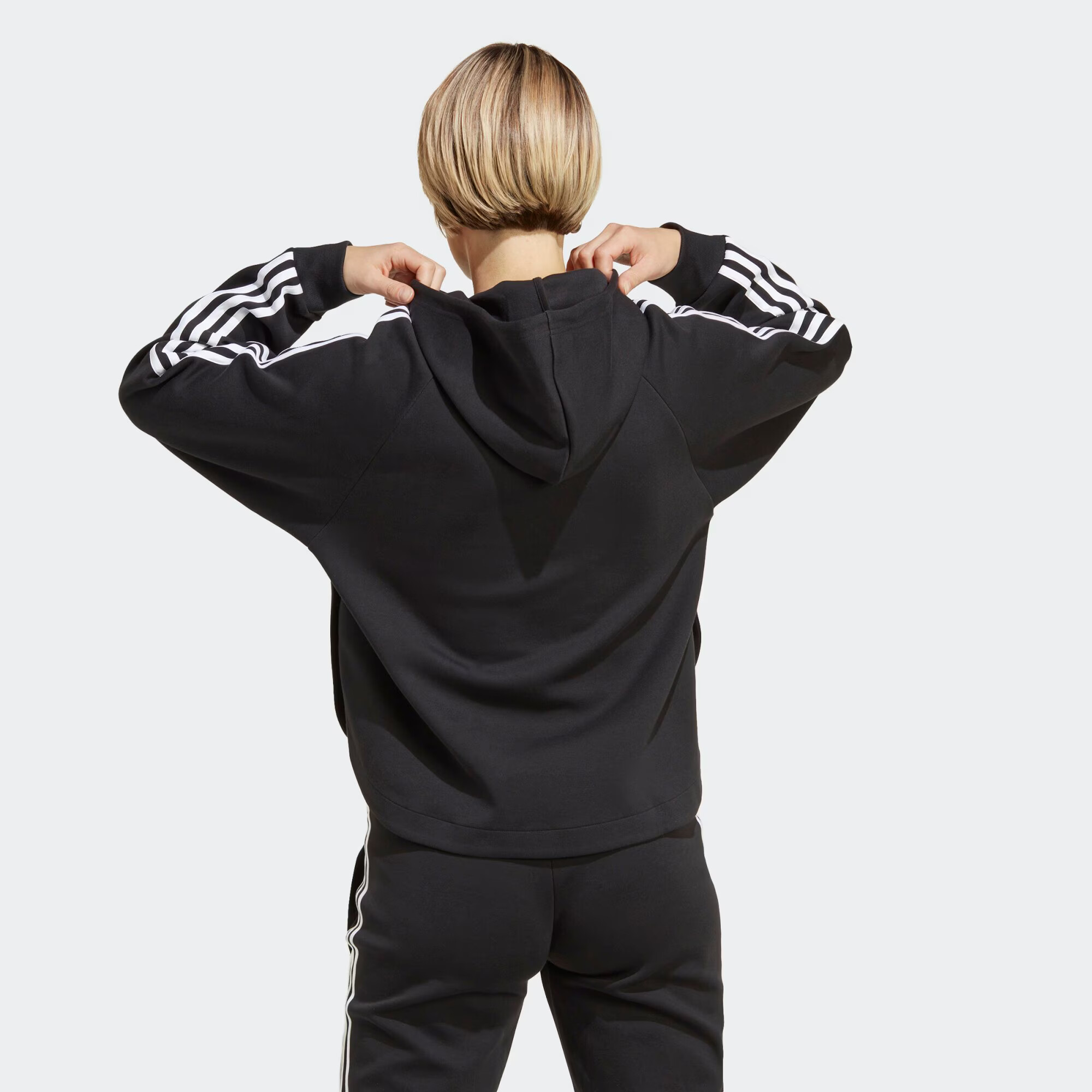 ADIDAS SPORTSWEAR Hanorac sport 'Over-The-Head' negru / alb - Pled.ro