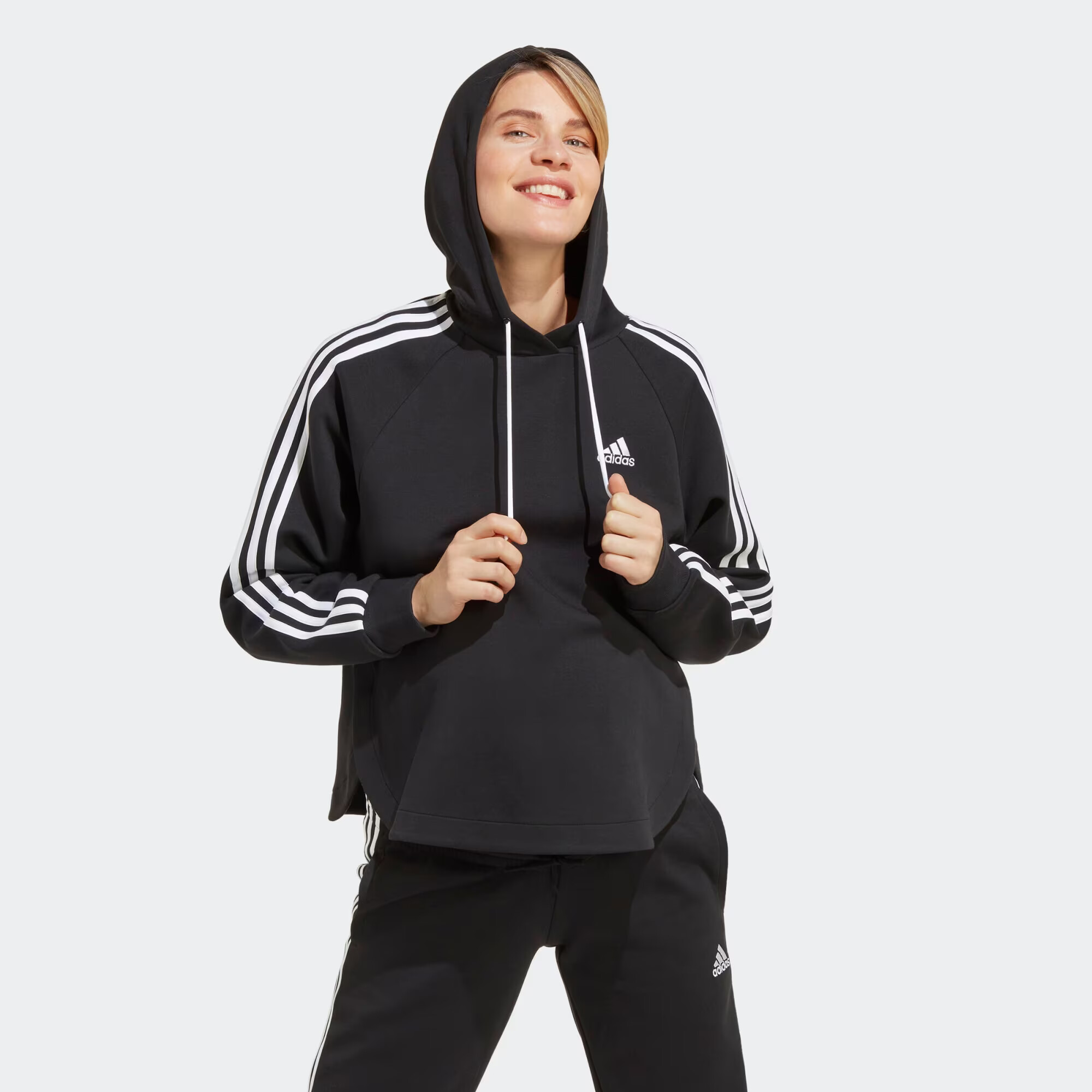 ADIDAS SPORTSWEAR Hanorac sport 'Over-The-Head' negru / alb - Pled.ro