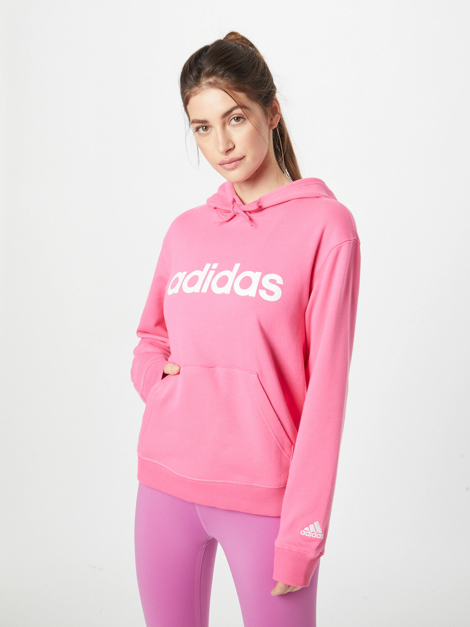 ADIDAS SPORTSWEAR Hanorac sport roz / alb - Pled.ro