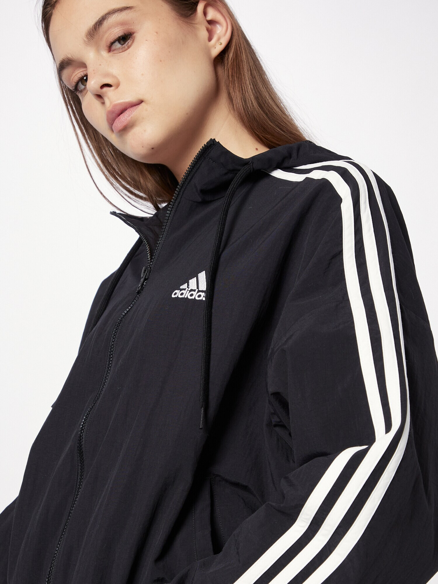 ADIDAS SPORTSWEAR Jachetă de trening 'Essentials' negru / alb - Pled.ro