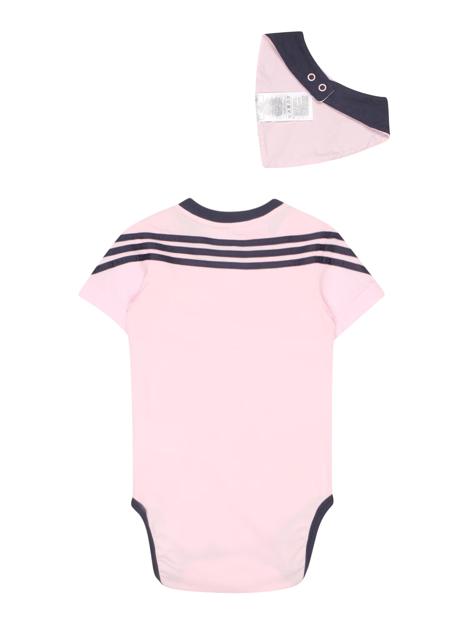 ADIDAS SPORTSWEAR Set '3-Stripes Onesie With Bib' bleumarin / roz pudră - Pled.ro