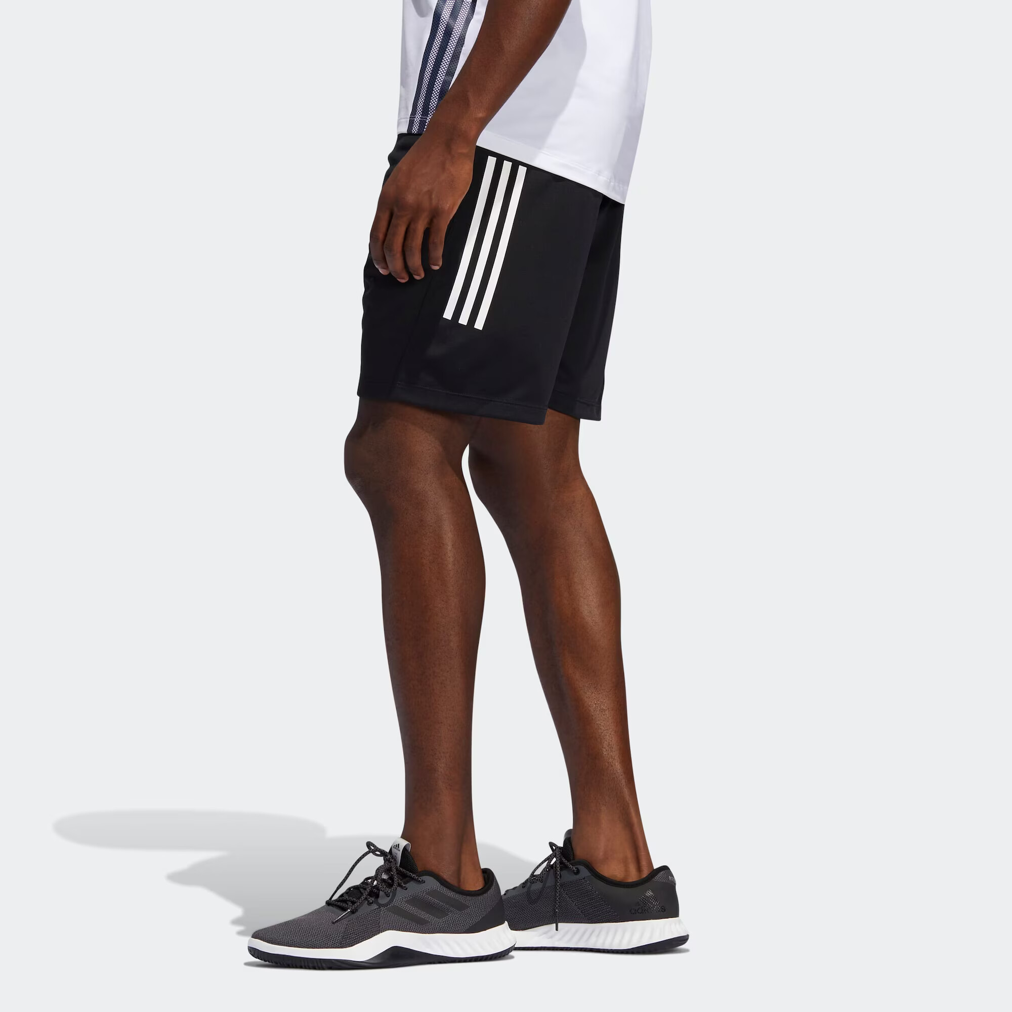 ADIDAS SPORTSWEAR Pantaloni sport '3-Stripes 9-Inch' negru / alb - Pled.ro