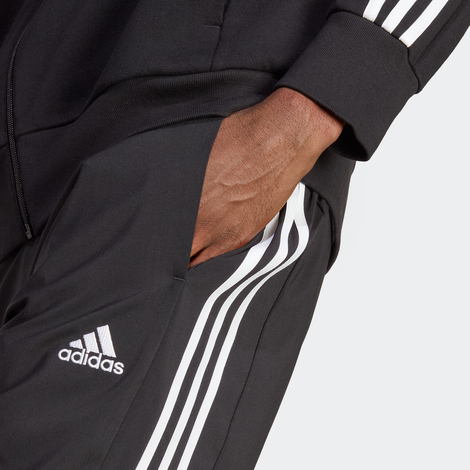 ADIDAS SPORTSWEAR Pantaloni sport negru / alb - Pled.ro