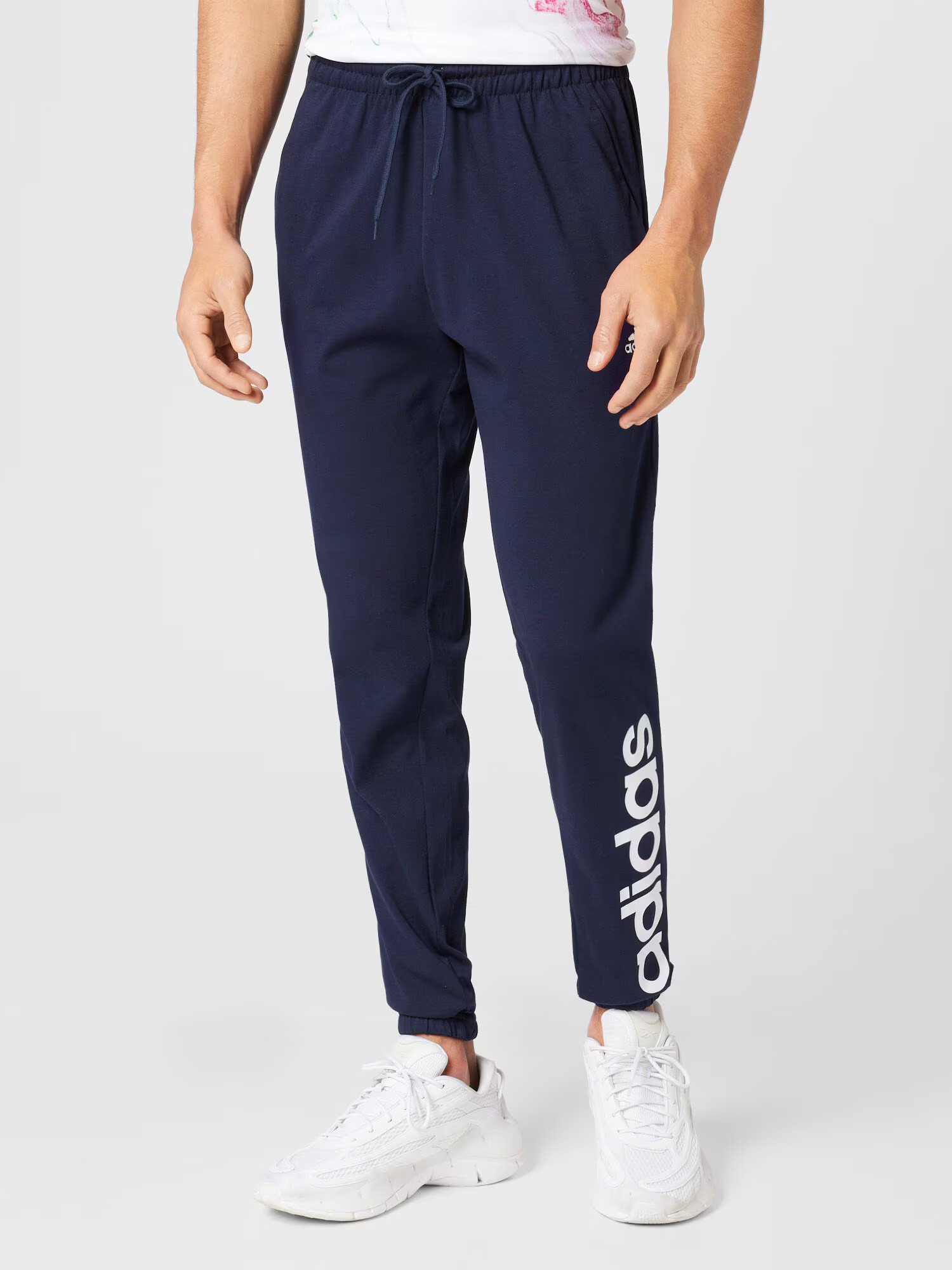 ADIDAS SPORTSWEAR Pantaloni sport 'Essentials' albastru închis / alb - Pled.ro