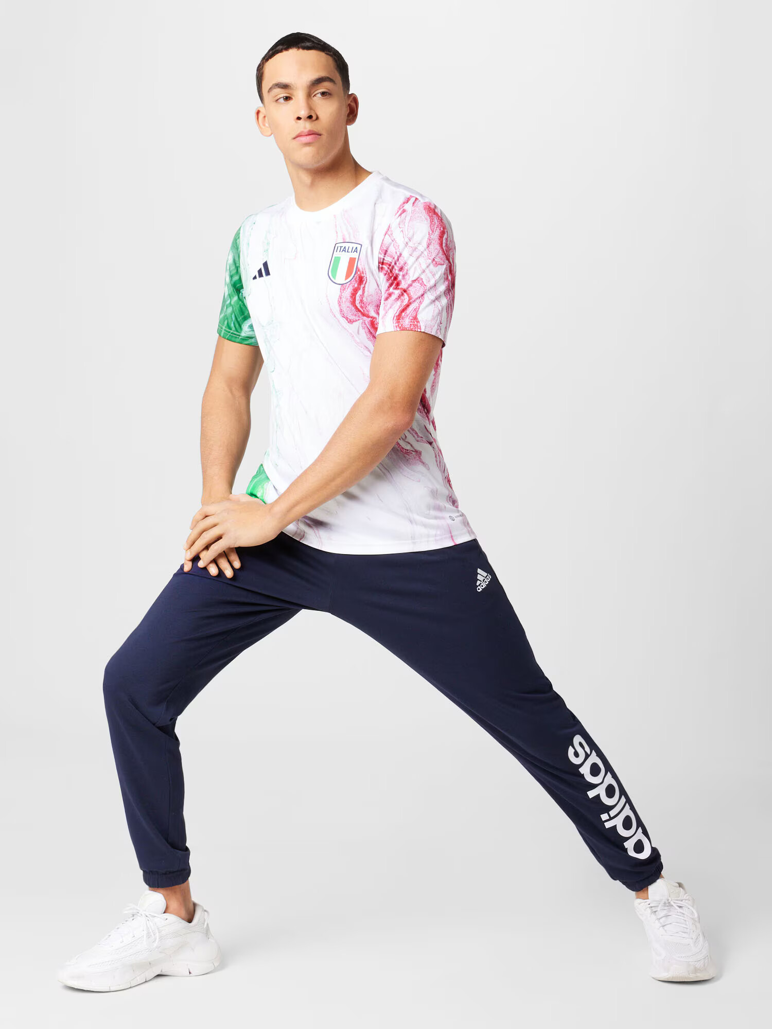 ADIDAS SPORTSWEAR Pantaloni sport 'Essentials' albastru închis / alb - Pled.ro