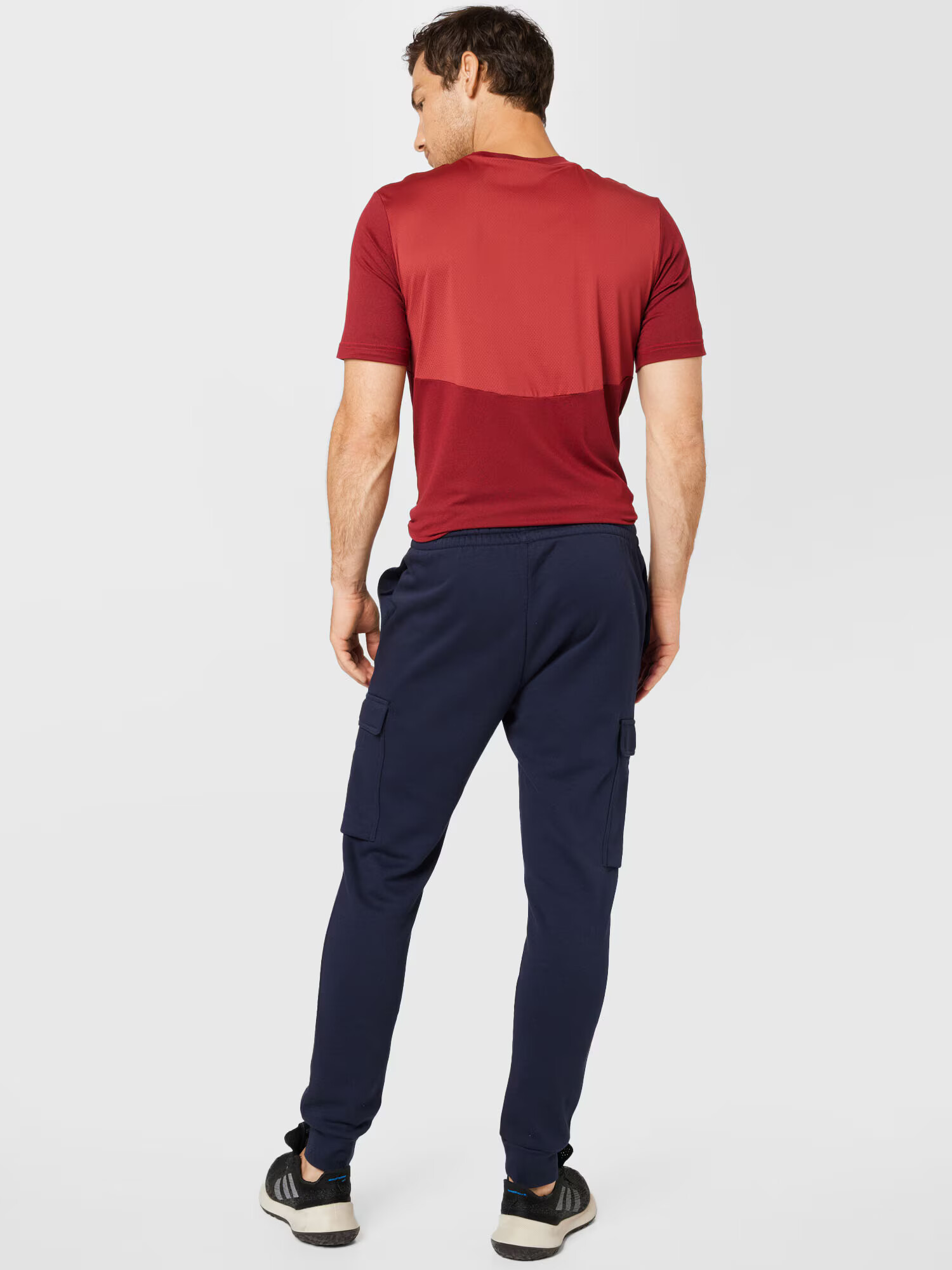 ADIDAS SPORTSWEAR Pantaloni sport 'Essentials Fleece Tapered ' albastru închis / alb - Pled.ro