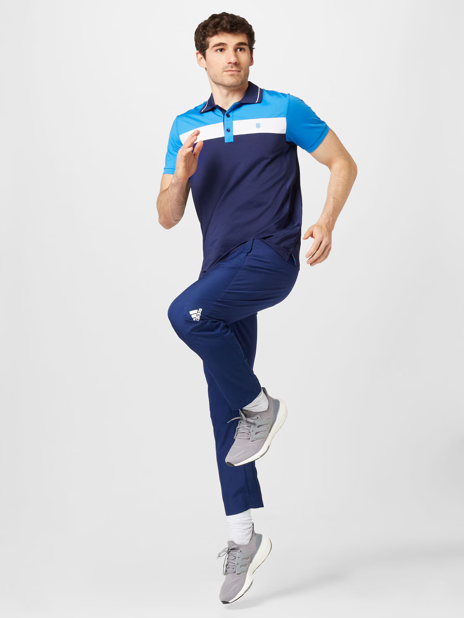 ADIDAS SPORTSWEAR Pantaloni sport 'Aeroready Designed For Movement' albastru marin / alb - Pled.ro