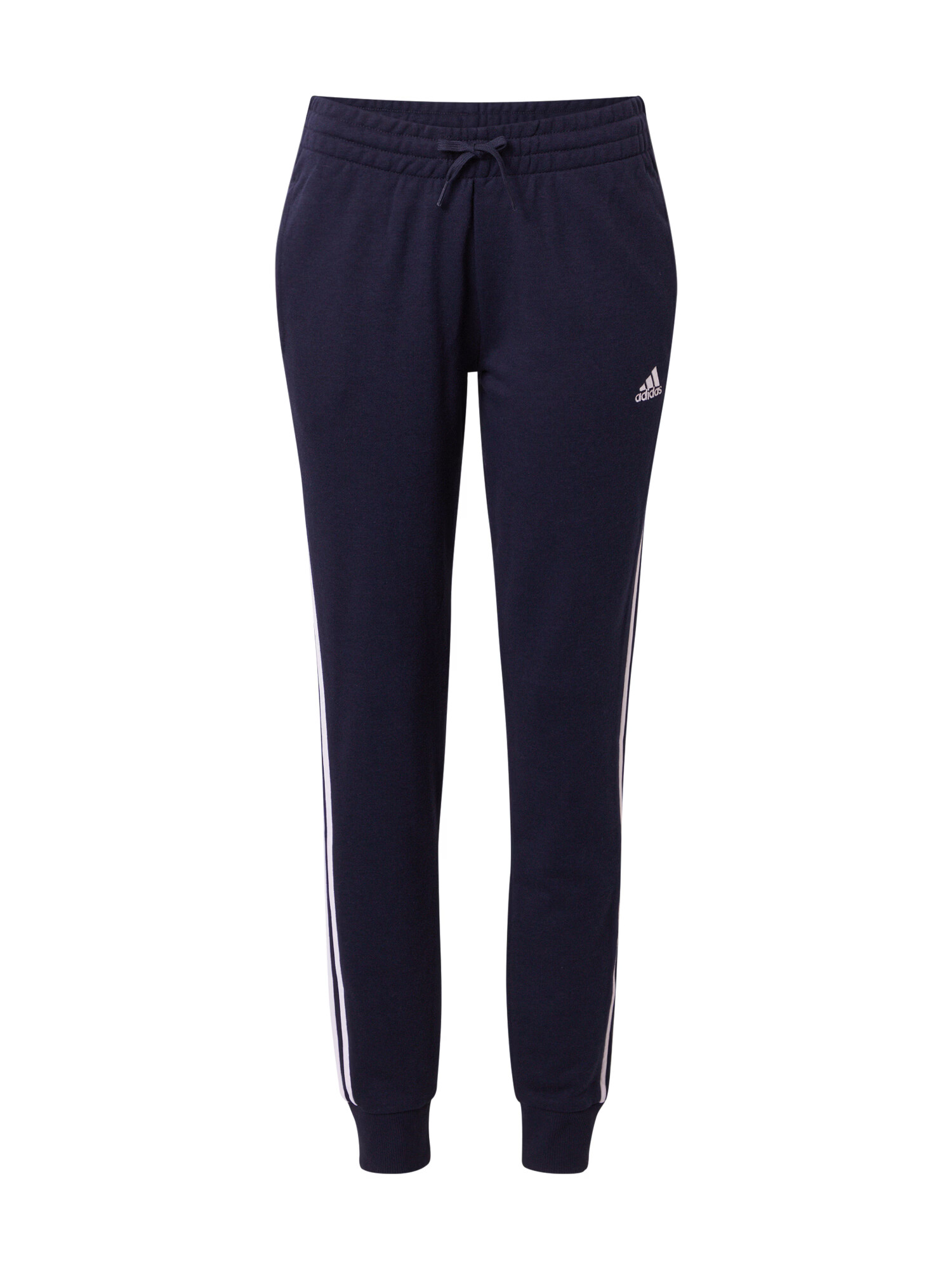 ADIDAS SPORTSWEAR Pantaloni sport 'Essentials French Terry 3-Stripes' albastru noapte / alb - Pled.ro