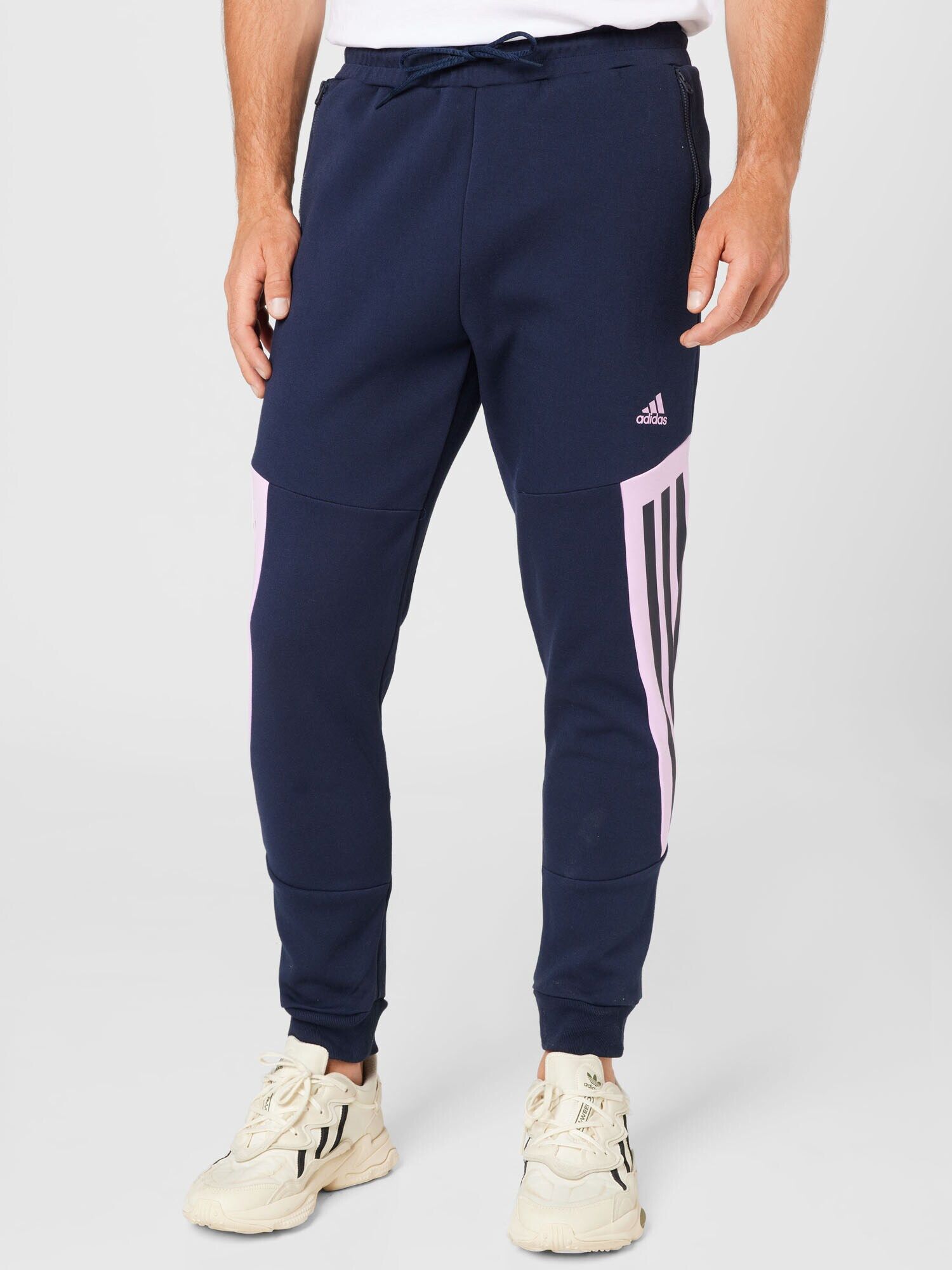 ADIDAS SPORTSWEAR Pantaloni sport 'Future Icons 3-Stripes' bleumarin / roz - Pled.ro