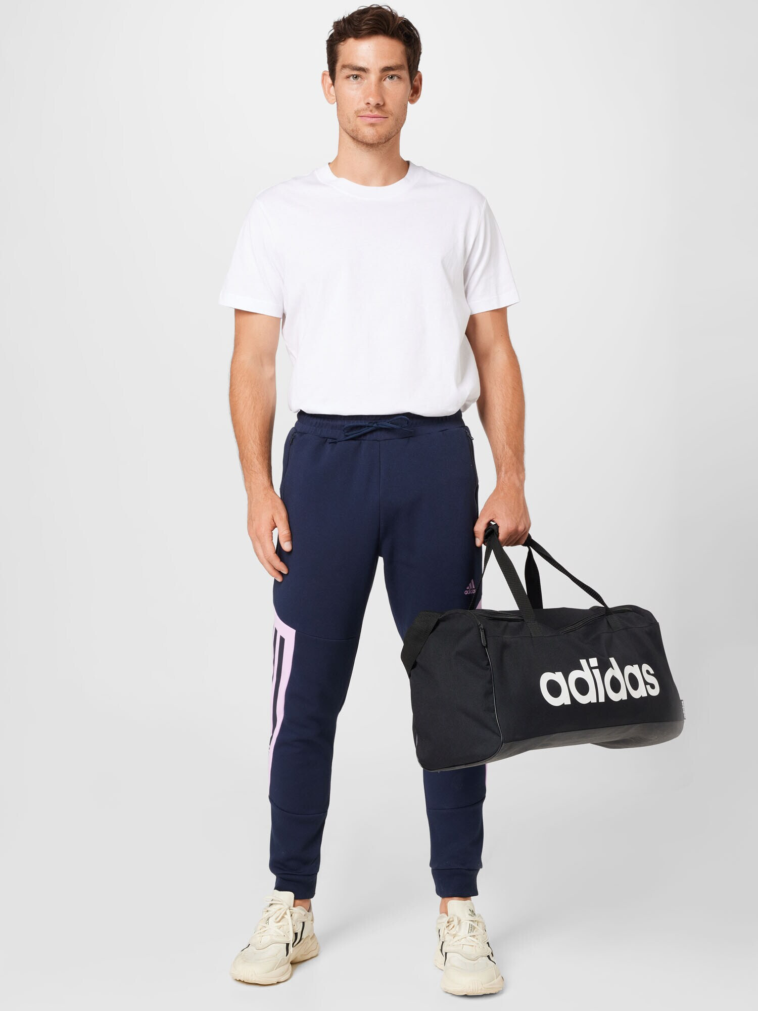 ADIDAS SPORTSWEAR Pantaloni sport 'Future Icons 3-Stripes' bleumarin / roz - Pled.ro