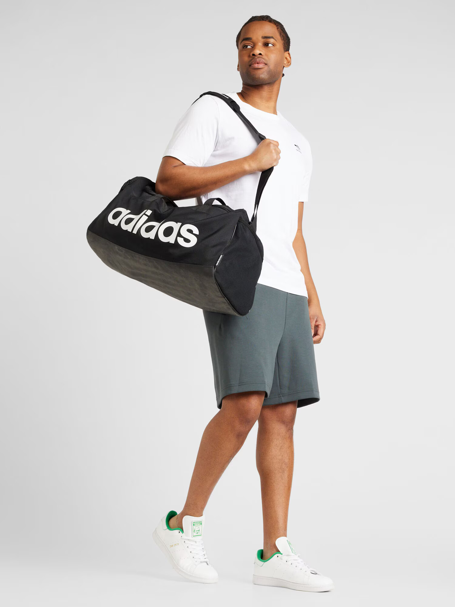 ADIDAS SPORTSWEAR Pantaloni sport 'BOS SHO' verde petrol / alb - Pled.ro