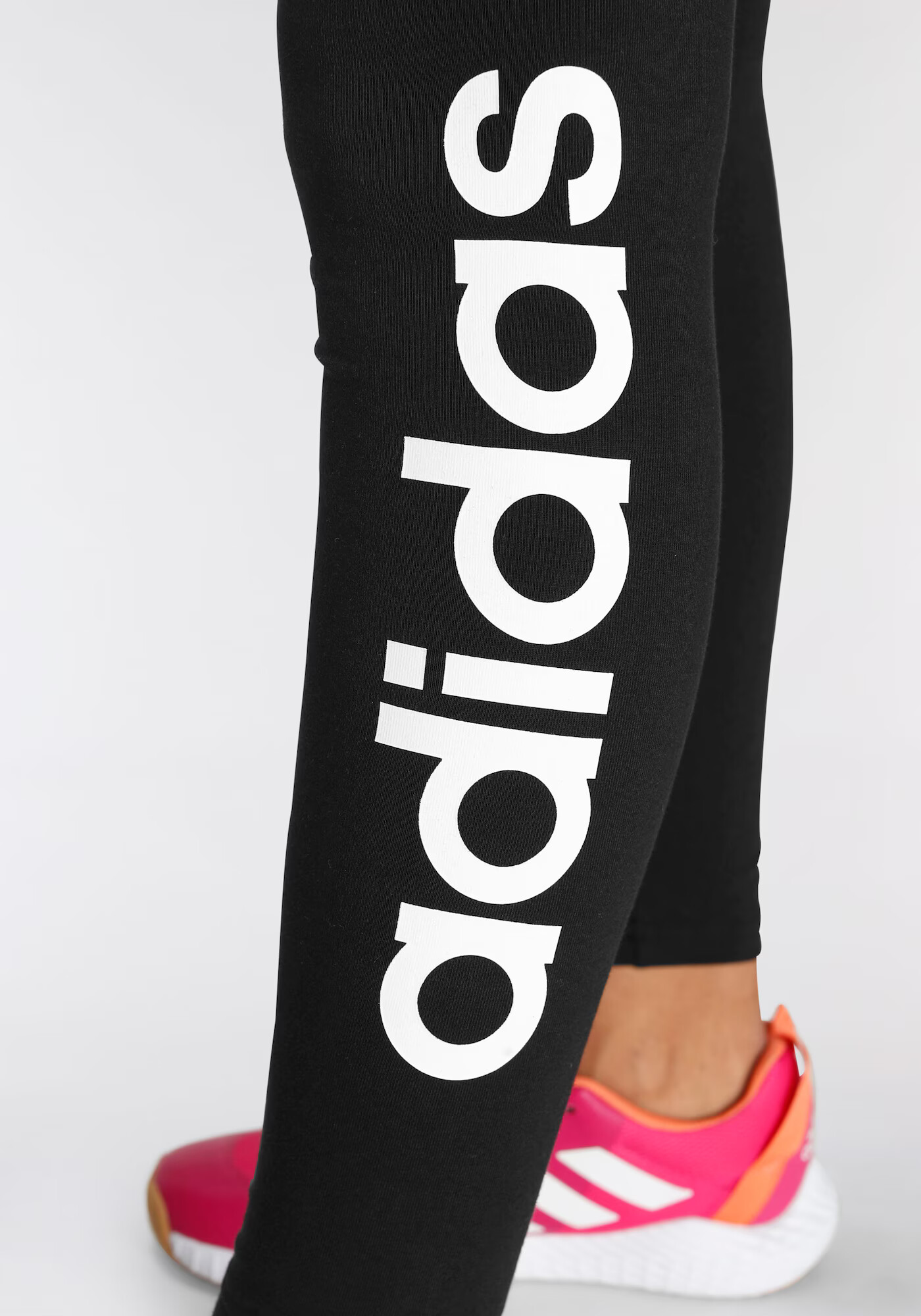 ADIDAS SPORTSWEAR Pantaloni sport 'Essentials Linear Logo ' negru / alb - Pled.ro