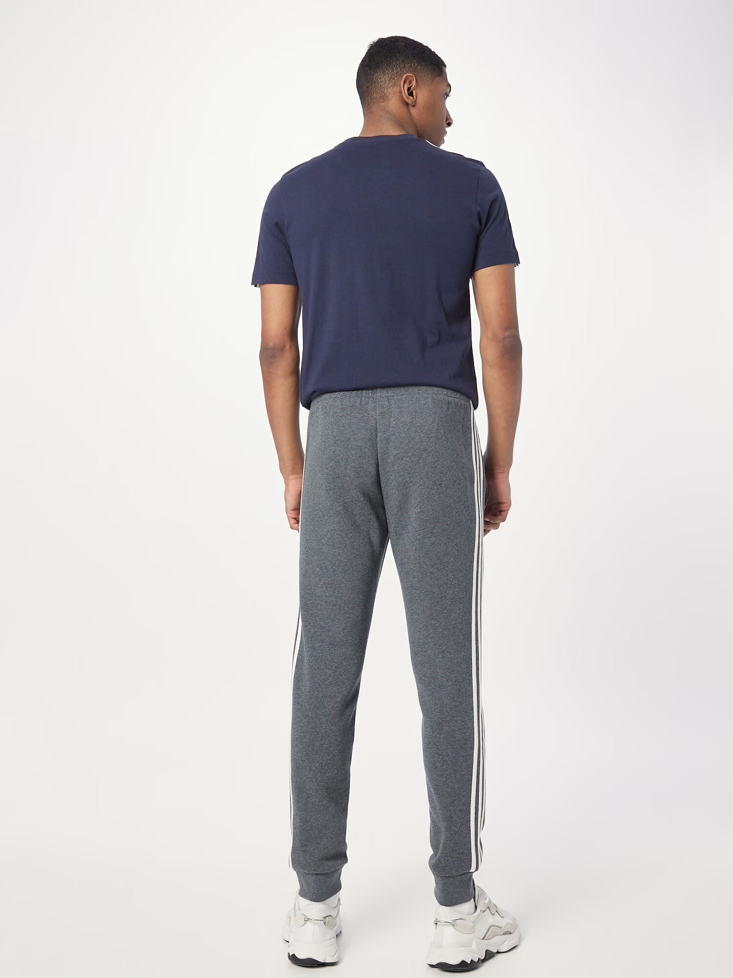 ADIDAS SPORTSWEAR Pantaloni sport 'Essentials' gri / alb - Pled.ro