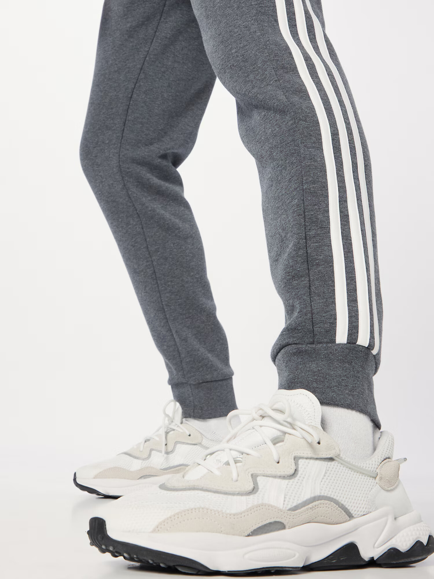 ADIDAS SPORTSWEAR Pantaloni sport 'Essentials' gri / alb - Pled.ro