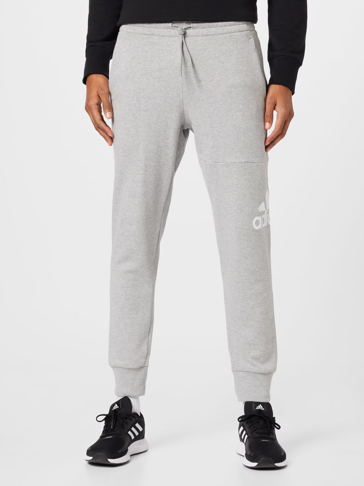 ADIDAS SPORTSWEAR Pantaloni sport 'Essentials' gri amestecat / alb - Pled.ro