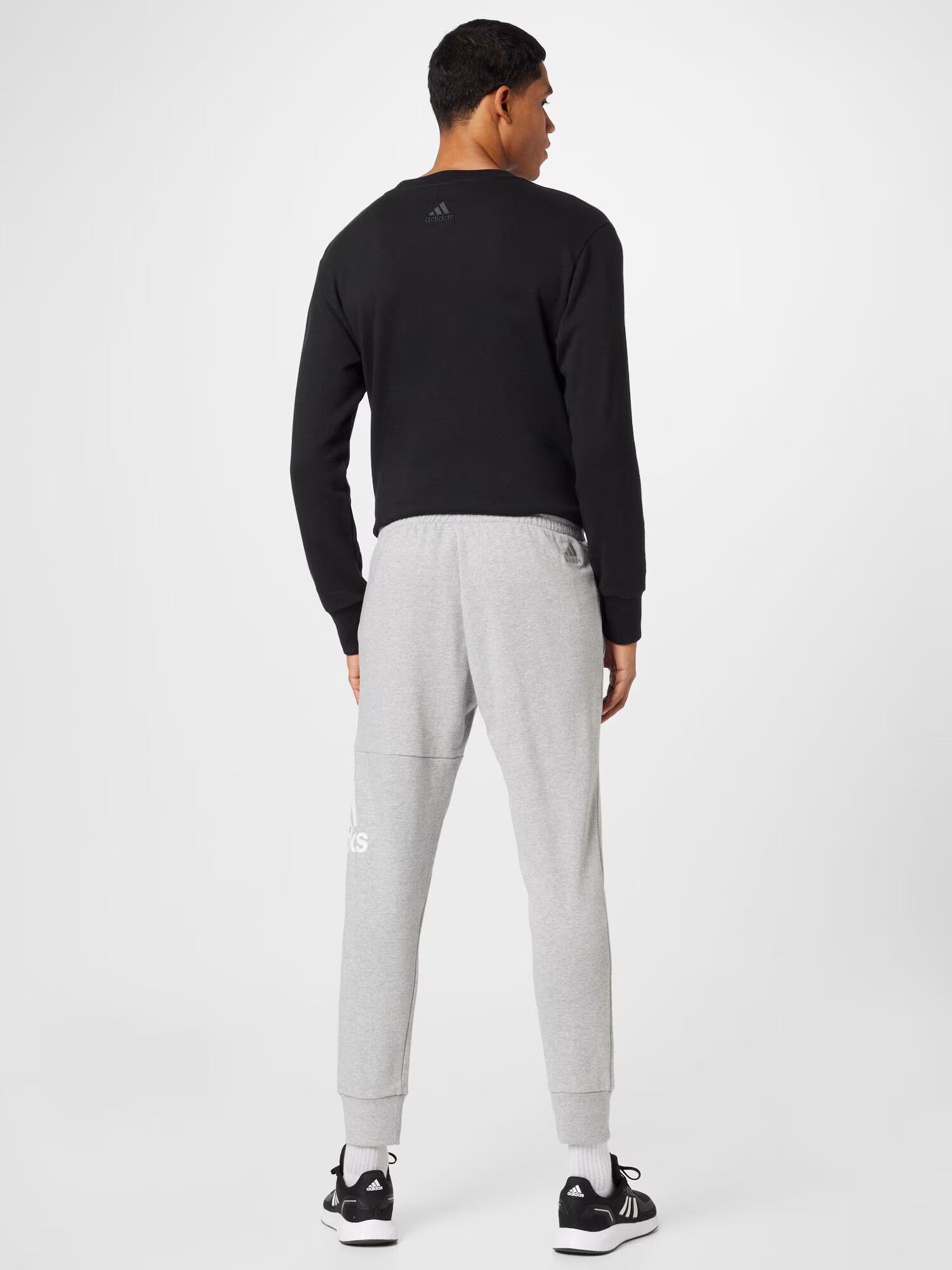 ADIDAS SPORTSWEAR Pantaloni sport 'Essentials' gri amestecat / alb - Pled.ro