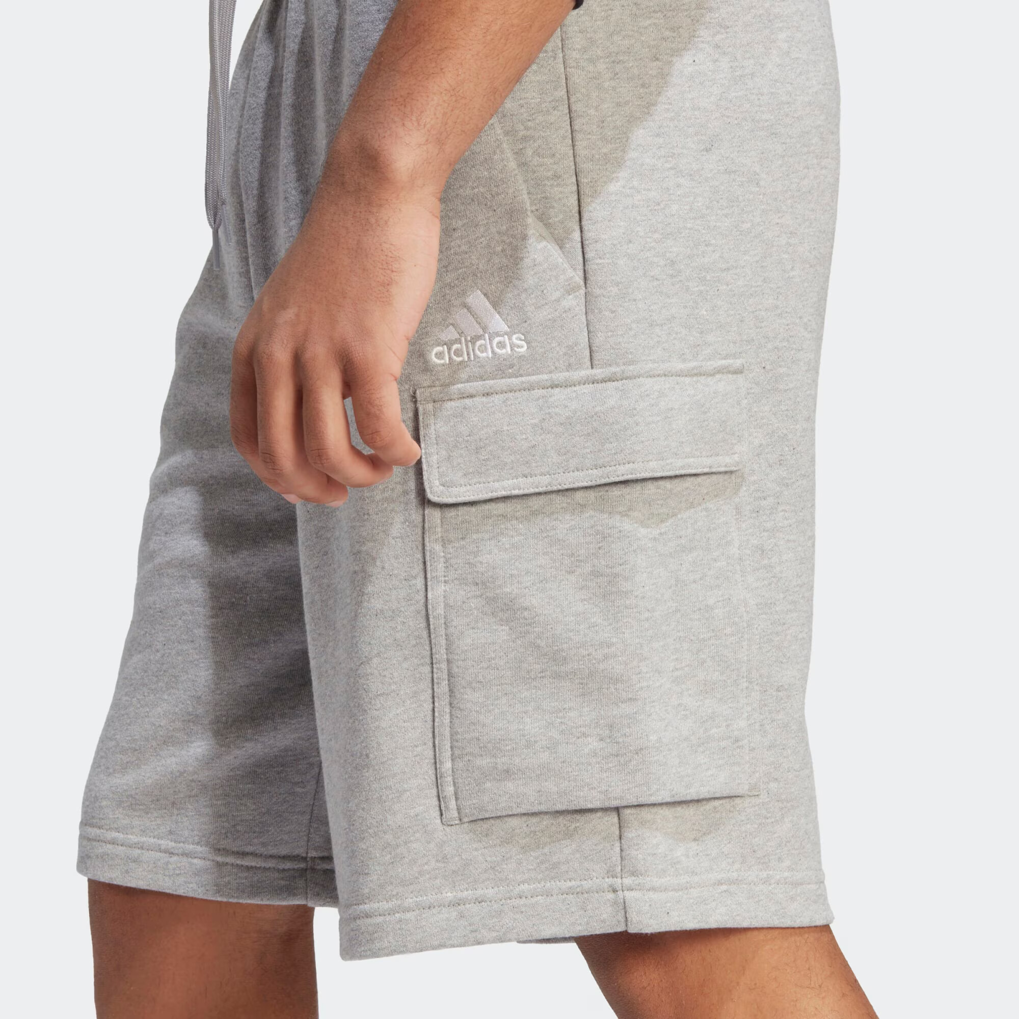 ADIDAS SPORTSWEAR Pantaloni sport 'Essentials' gri amestecat / alb - Pled.ro