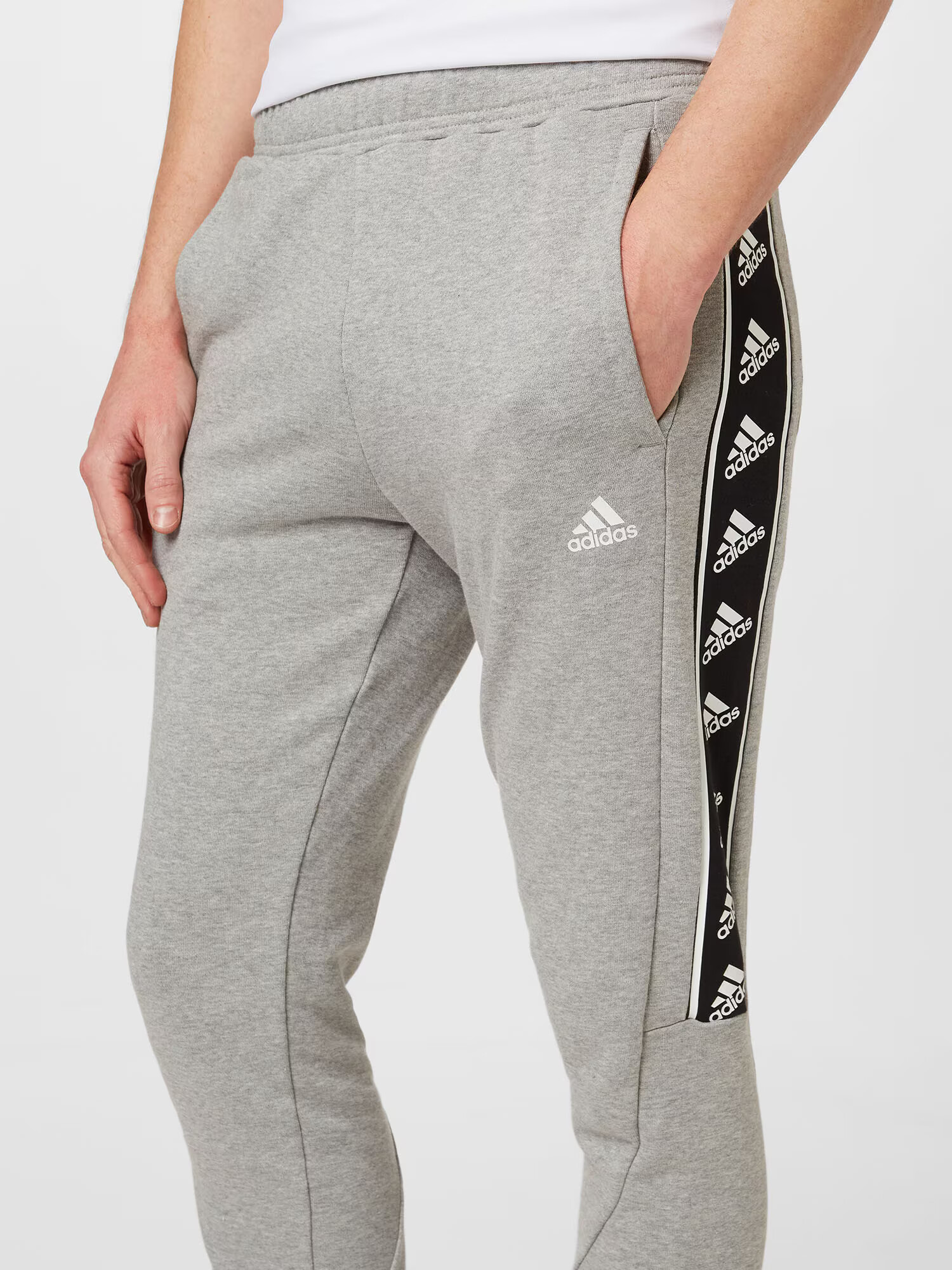 ADIDAS SPORTSWEAR Pantaloni sport gri amestecat / negru / alb - Pled.ro