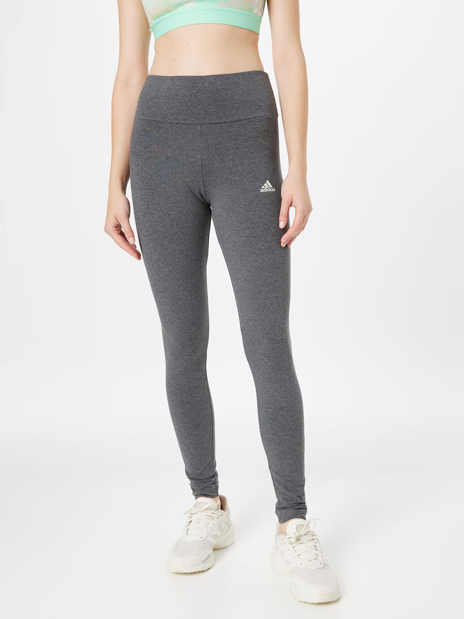 ADIDAS SPORTSWEAR Pantaloni sport 'Essentials' gri închis / alb - Pled.ro