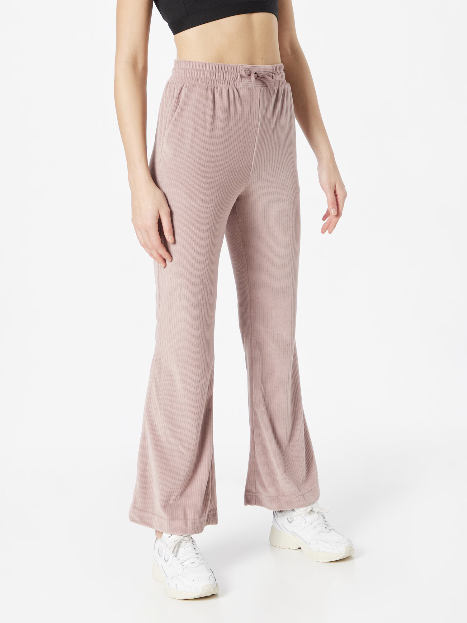 ADIDAS SPORTSWEAR Pantaloni sport 'Hyperglam Rib Velour ' maro deschis - Pled.ro