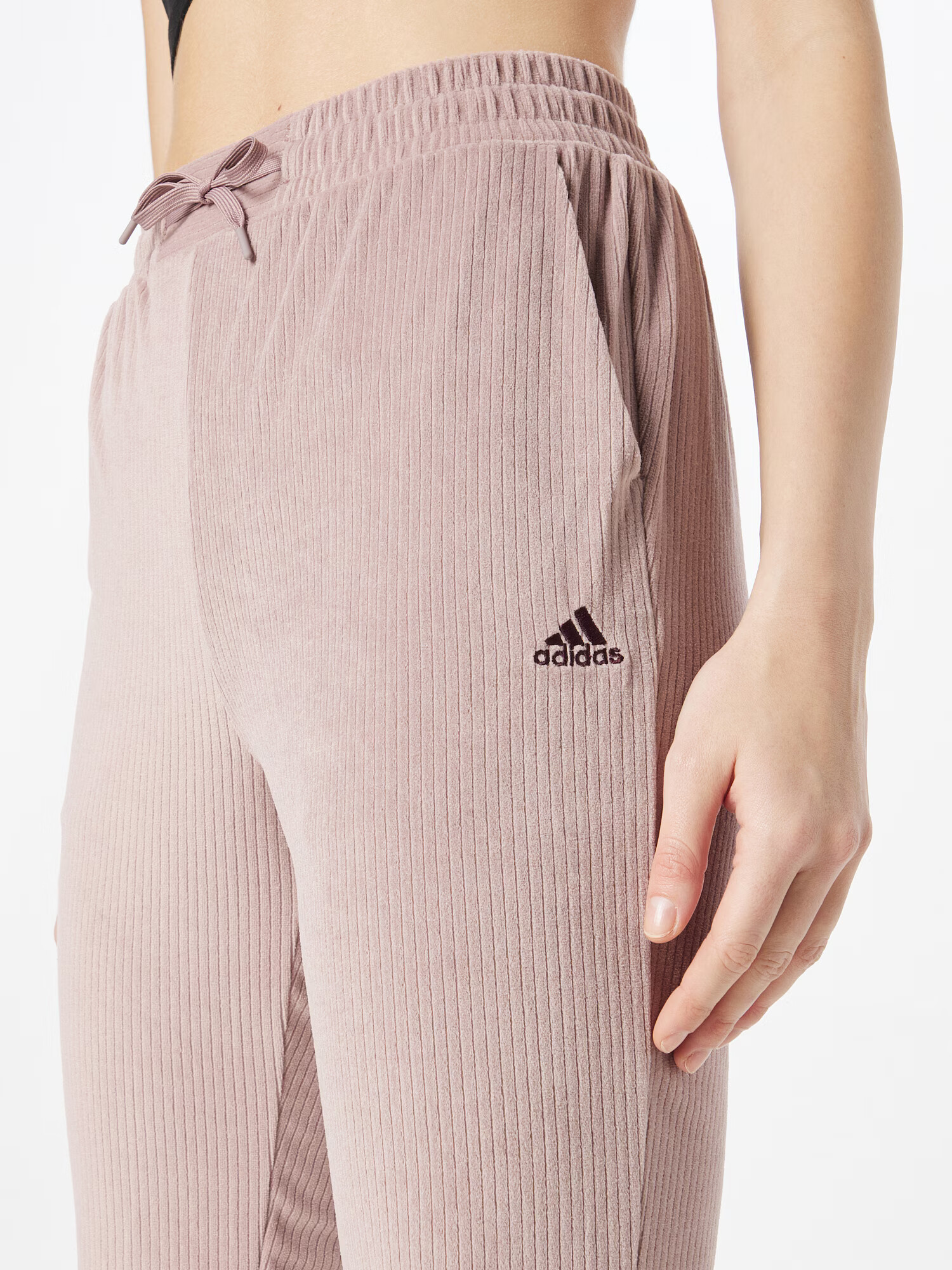 ADIDAS SPORTSWEAR Pantaloni sport 'Hyperglam Rib Velour ' maro deschis - Pled.ro