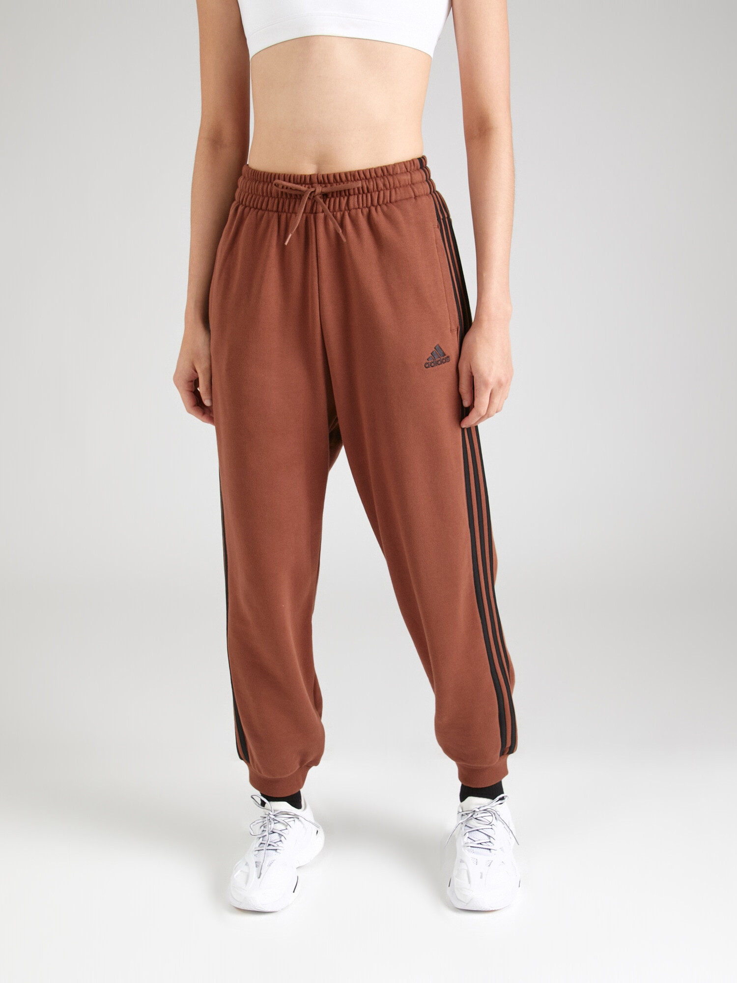 ADIDAS SPORTSWEAR Pantaloni sport 'Essentials' maro / negru - Pled.ro