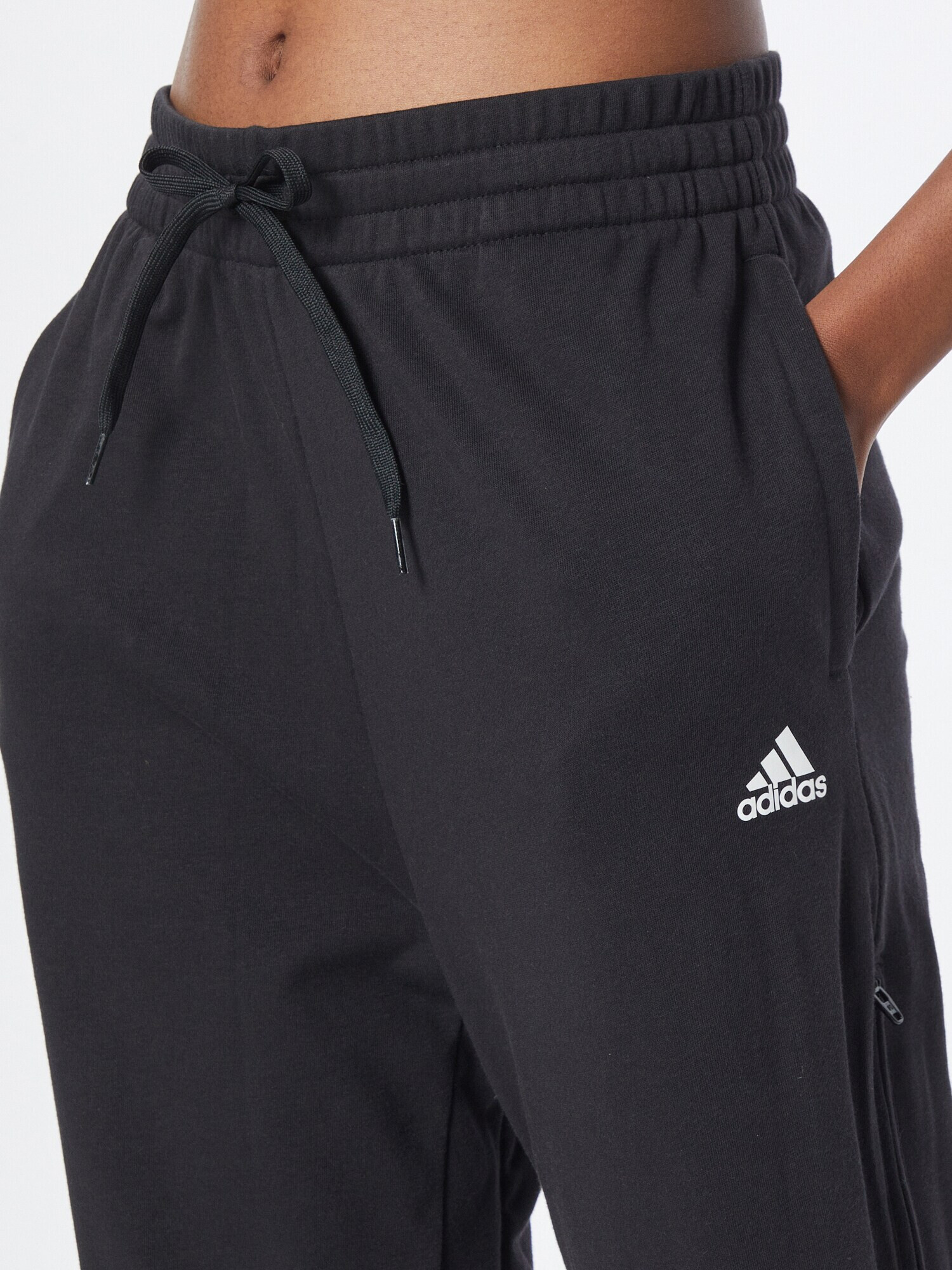 ADIDAS SPORTSWEAR Pantaloni sport 'Hyperglam 3-Stripes Cuffed With Side s' negru / alb - Pled.ro